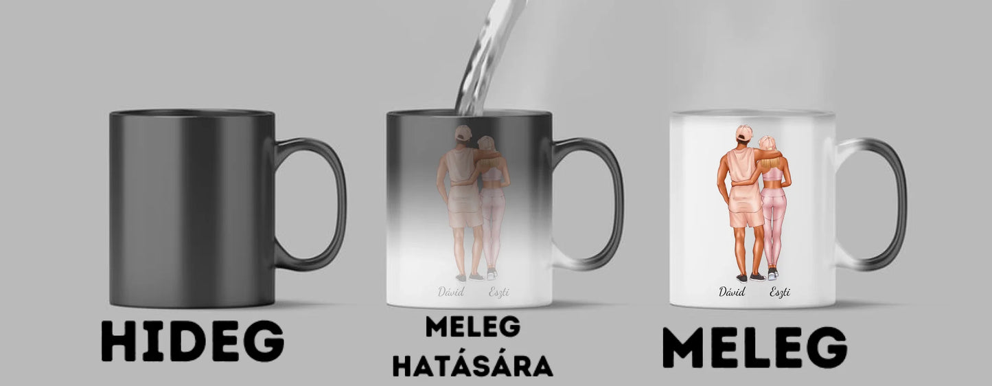 Fitness pár - Ajándék Pároknak - Személyre szabható bögre