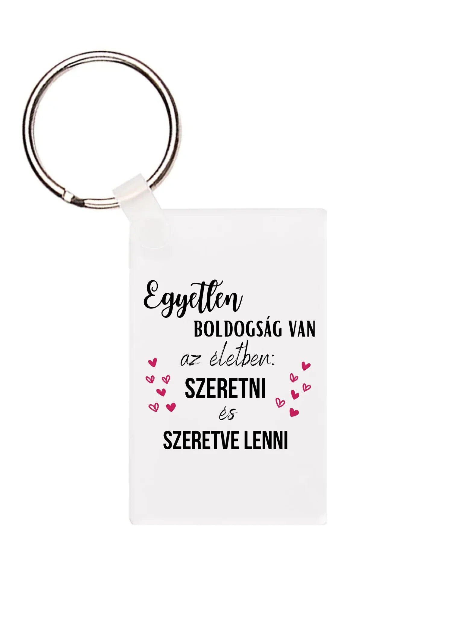 Téglalap alakú kulcstartó hátulja - álló