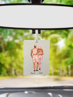 Fitness pár - Ajándék Pároknak - Személyre szabható autóillatosító