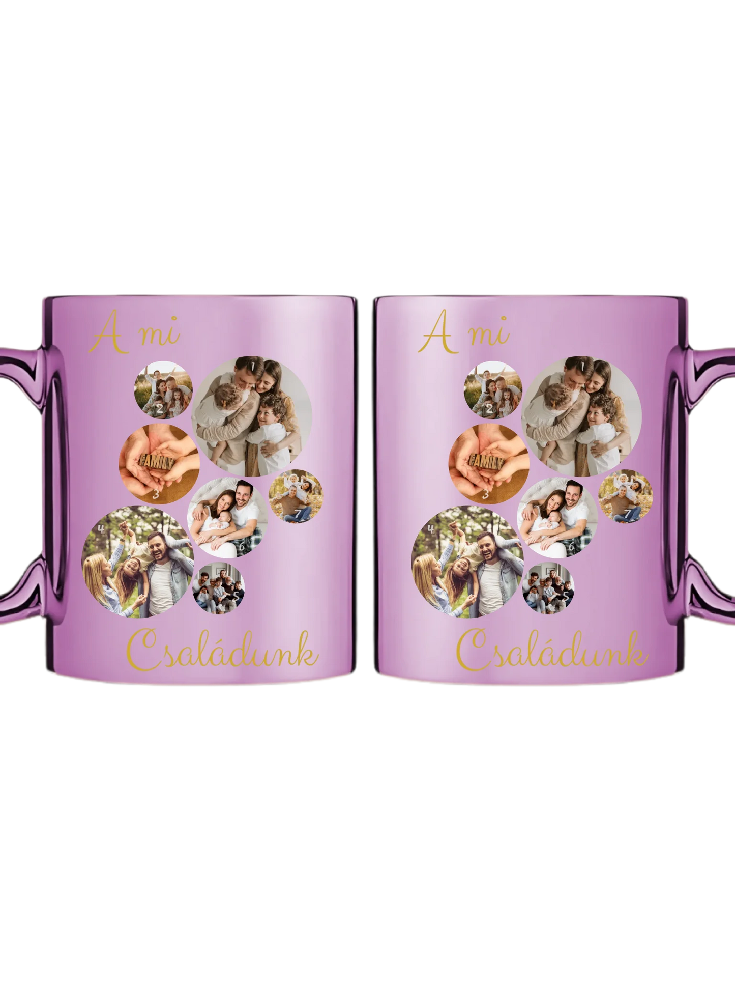 A Mi családunk fotókollázs - Ajándék Családnak - Fényképes bögre