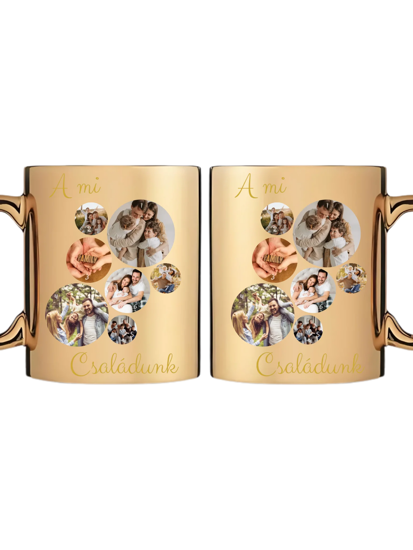 A Mi családunk fotókollázs - Ajándék Családnak - Fényképes bögre