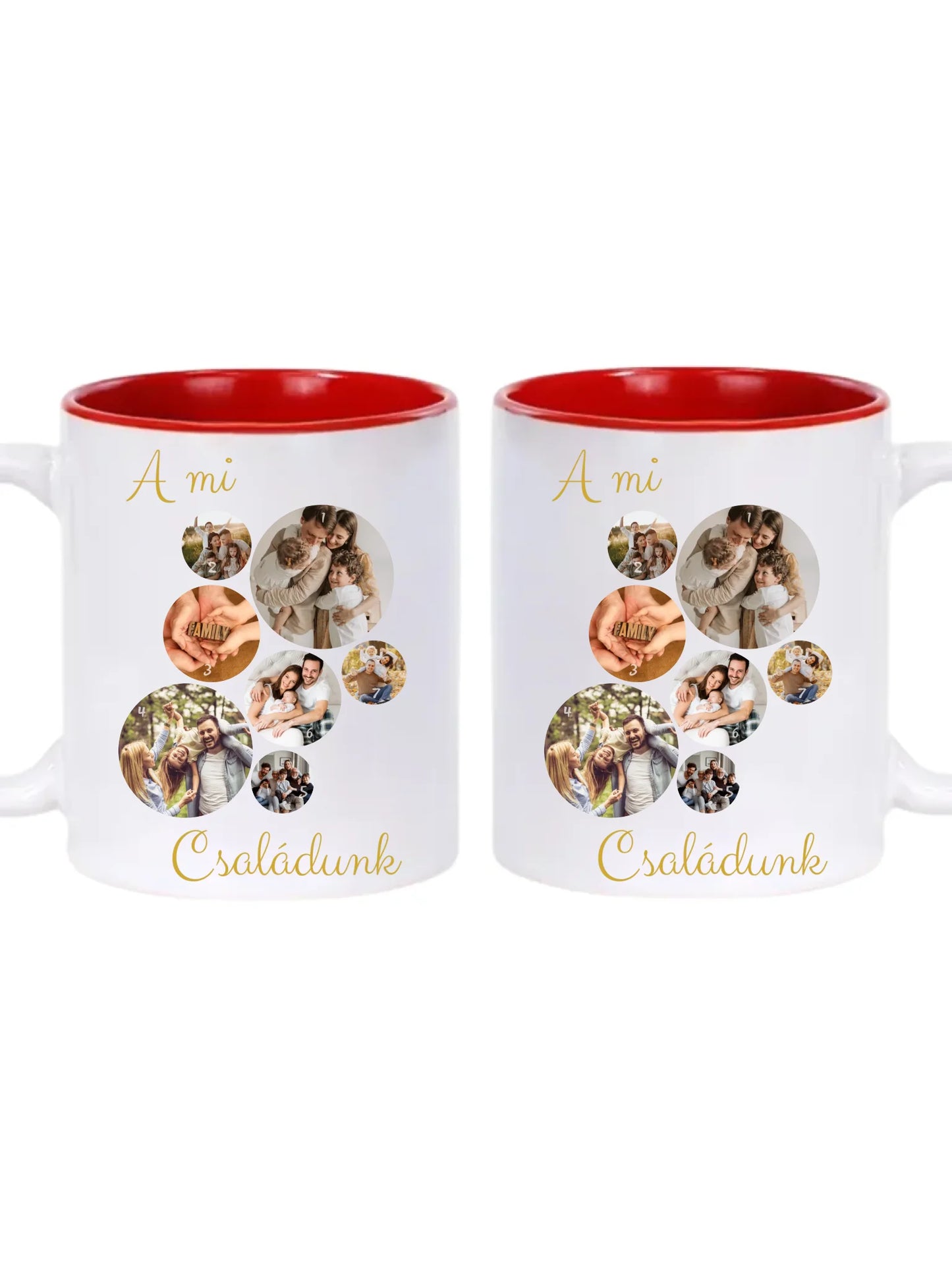 A Mi családunk fotókollázs - Ajándék Családnak - Fényképes bögre