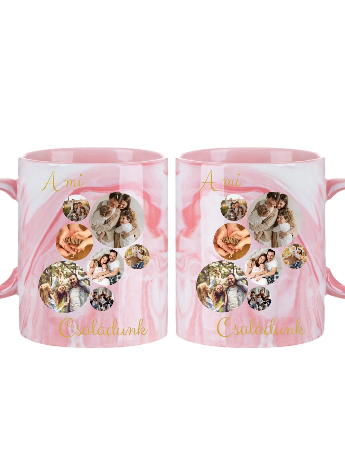 A Mi családunk fotókollázs - Ajándék Családnak - Fényképes bögre