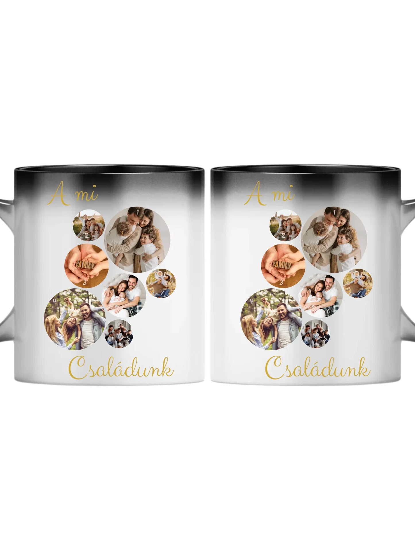 A Mi családunk fotókollázs - Ajándék Családnak - Fényképes bögre