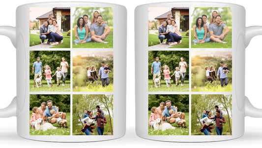 Minimalista fotókollázs - 6 kép - Fényképes bögre