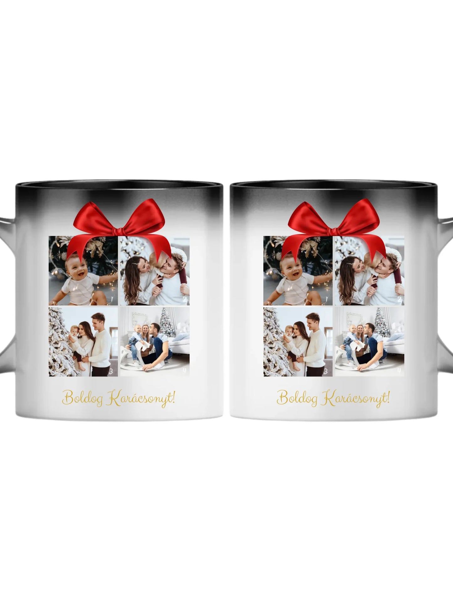 Boldog Karácsonyt fotókollázs - Ajándék Karácsonyra - Fényképes bögre