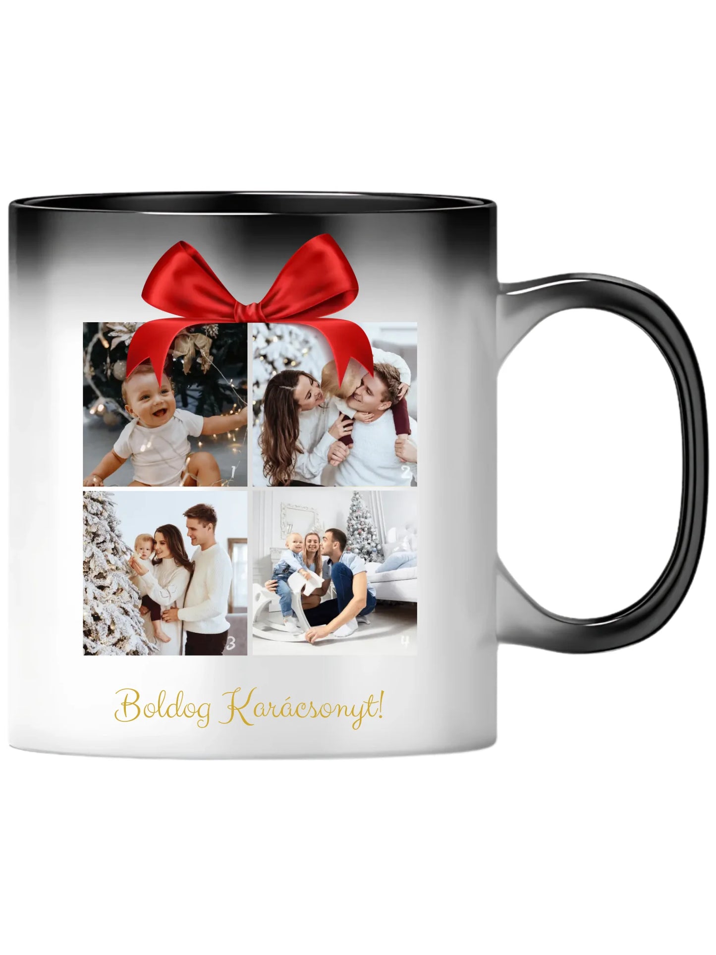 Boldog Karácsonyt fotókollázs - Ajándék Karácsonyra - Fényképes bögre