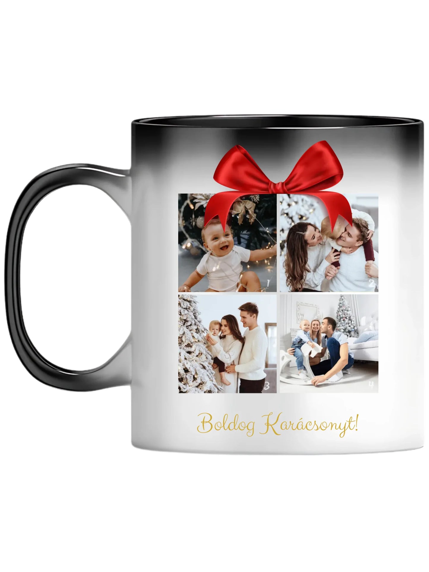 Boldog Karácsonyt fotókollázs - Ajándék Karácsonyra - Fényképes bögre