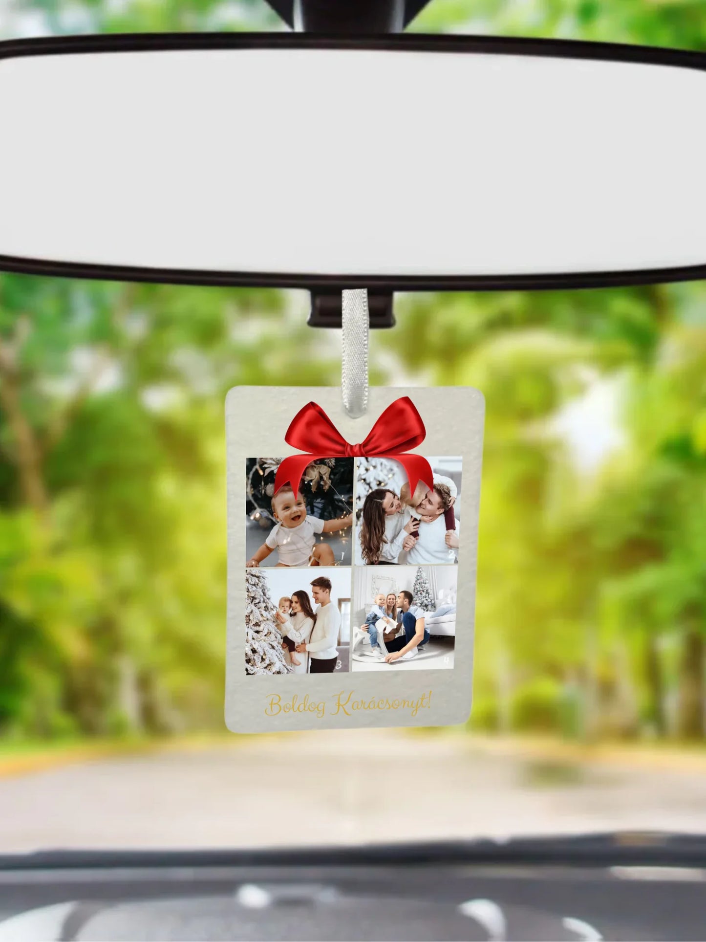 Boldog Karácsonyt fotókollázs - Ajándék Karácsonyra - Fényképes autóillatosító