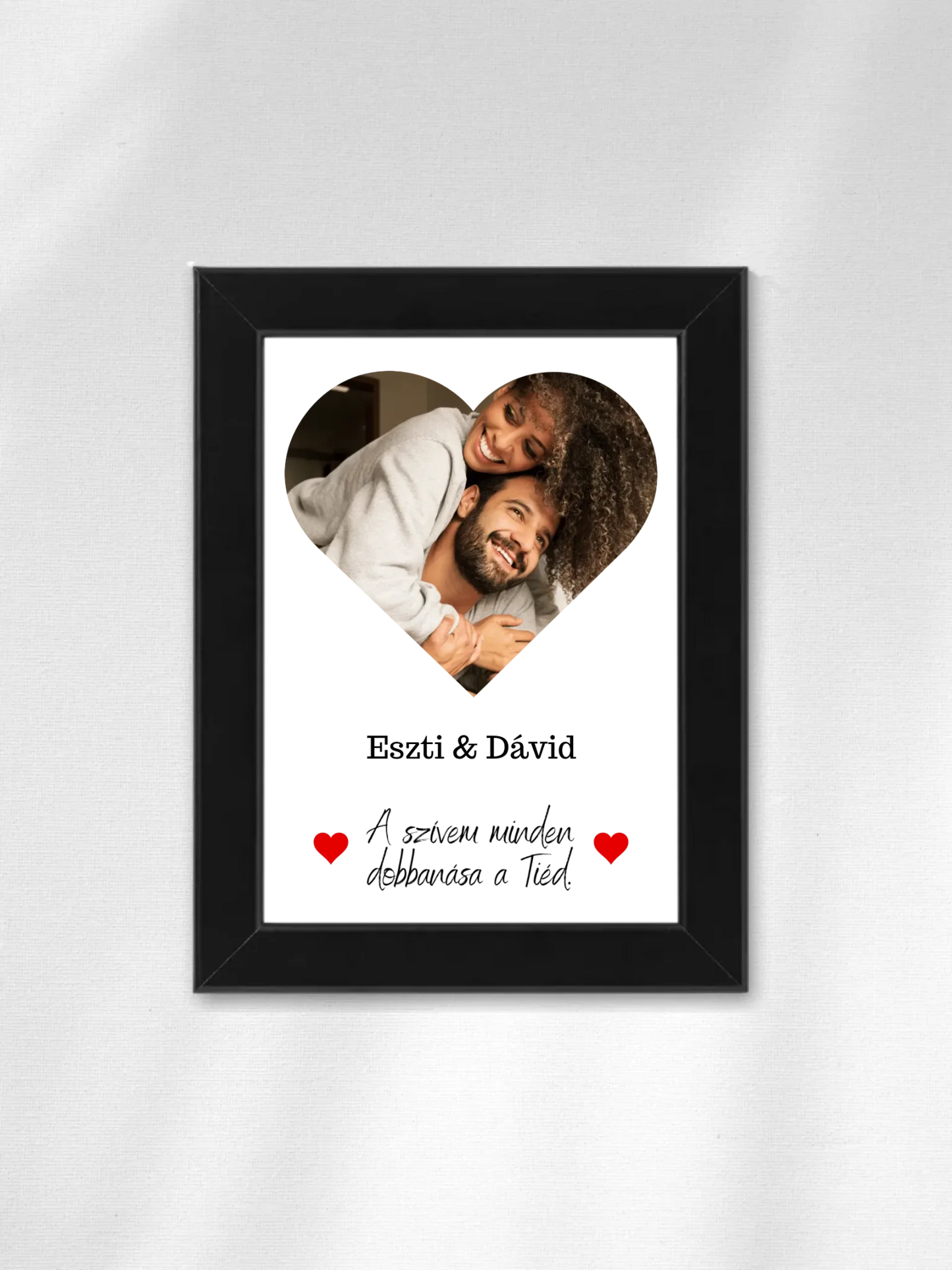 Szív fotókollázs - Ajándék Pároknak - Fényképes falikép