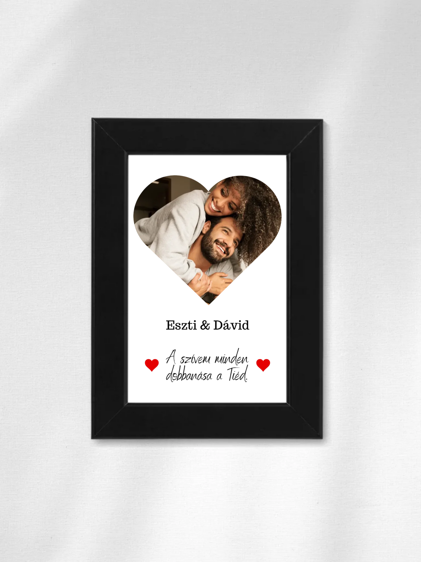 Szív fotókollázs - Ajándék Pároknak - Fényképes falikép