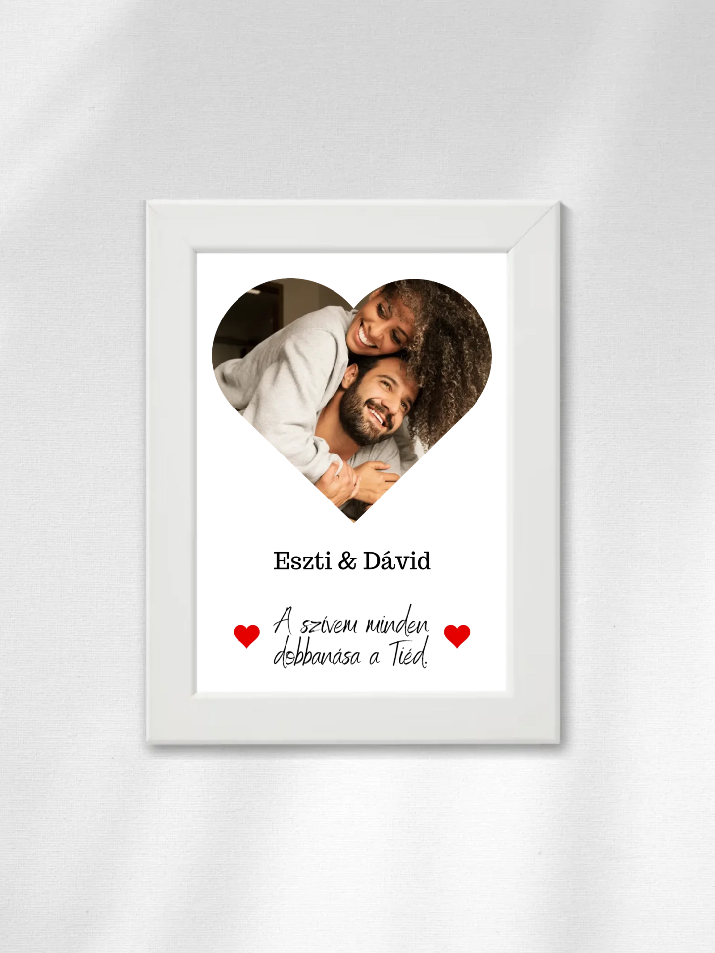 Szív fotókollázs - Ajándék Pároknak - Fényképes falikép