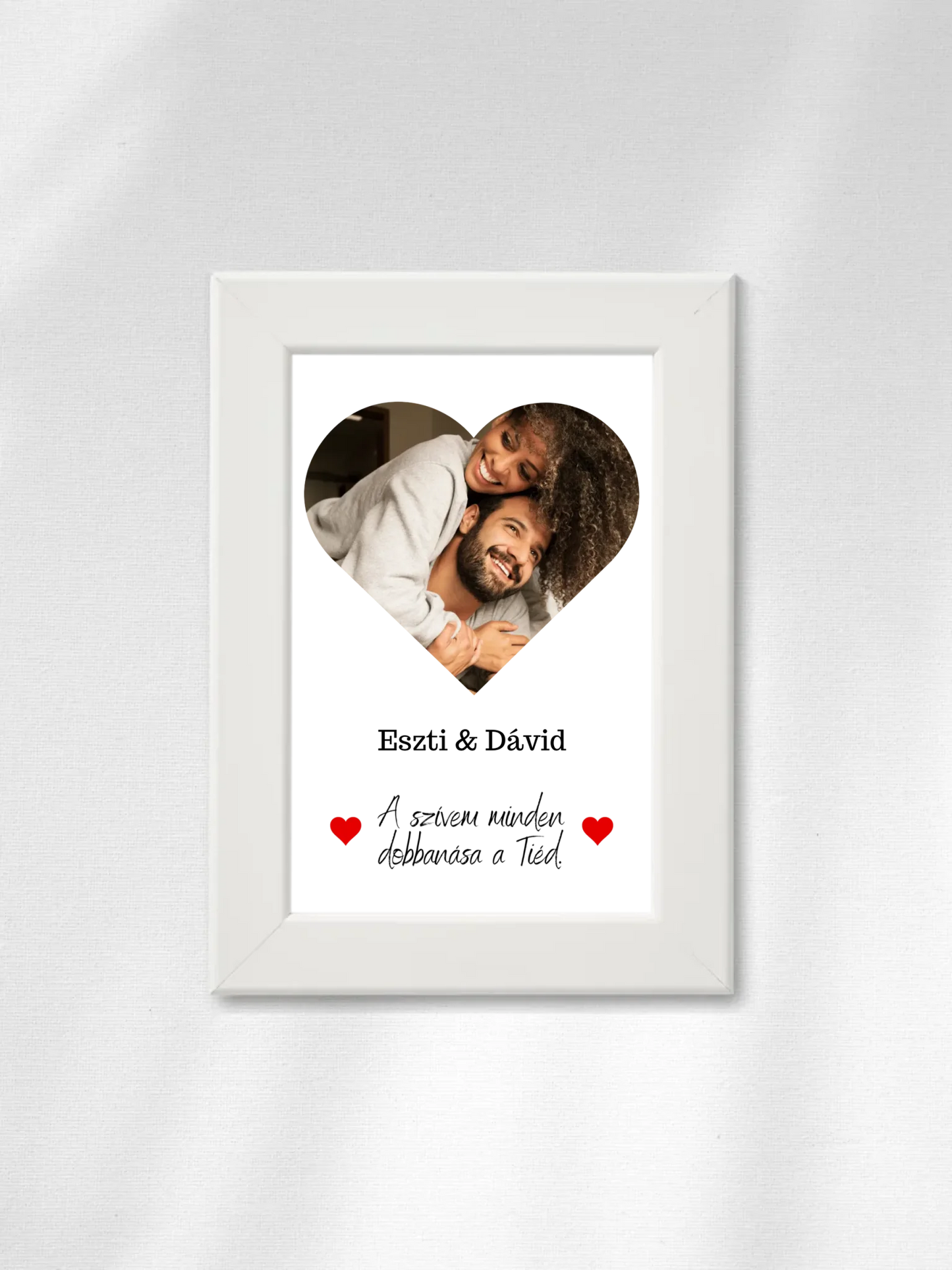 Szív fotókollázs - Ajándék Pároknak - Fényképes falikép