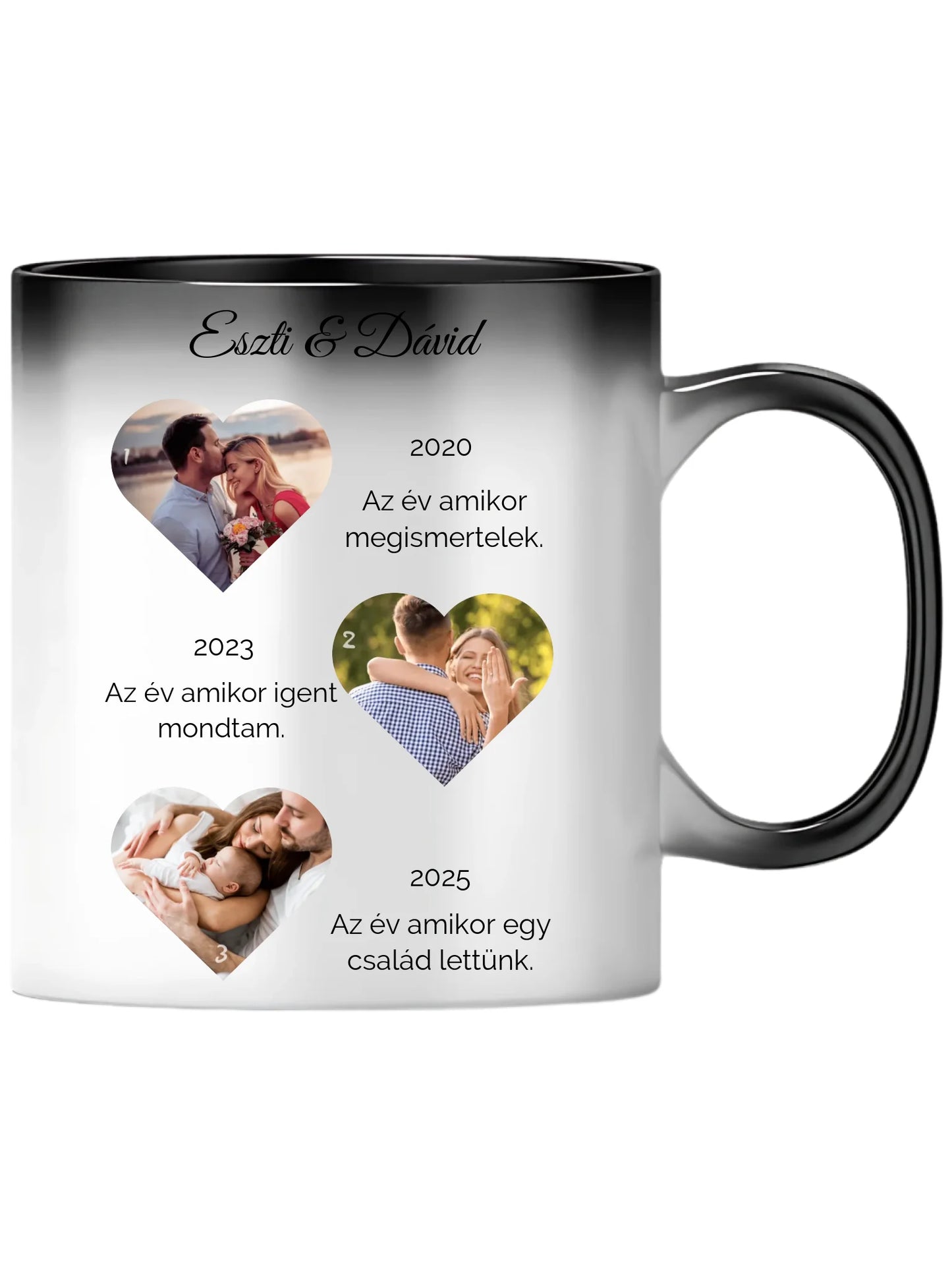 Történetünk fotókollázs - Ajándék Pároknak - Fényképes bögre
