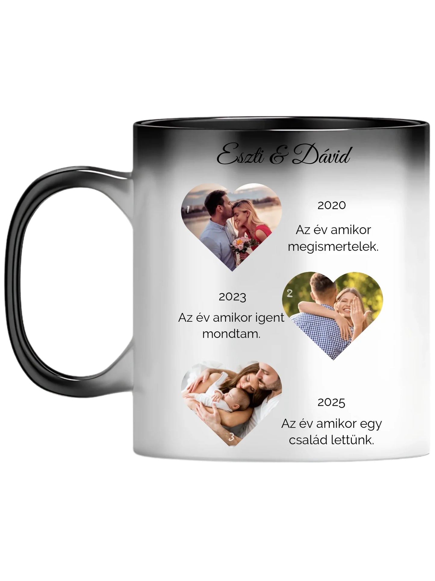 Történetünk fotókollázs - Ajándék Pároknak - Fényképes bögre