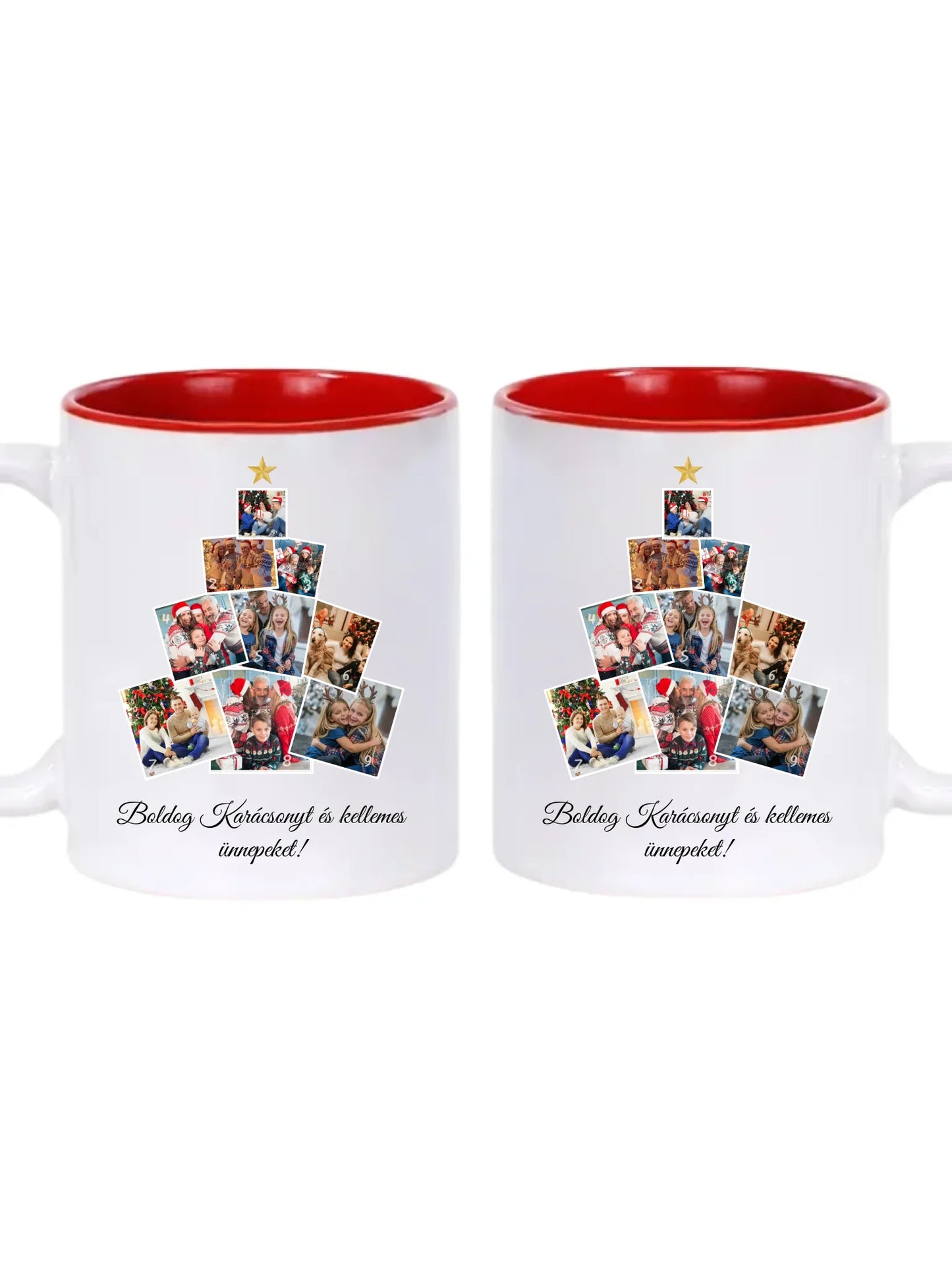 Karácsonyfa fotókollázs - Ajándék Karácsonyra - Fényképes bögre