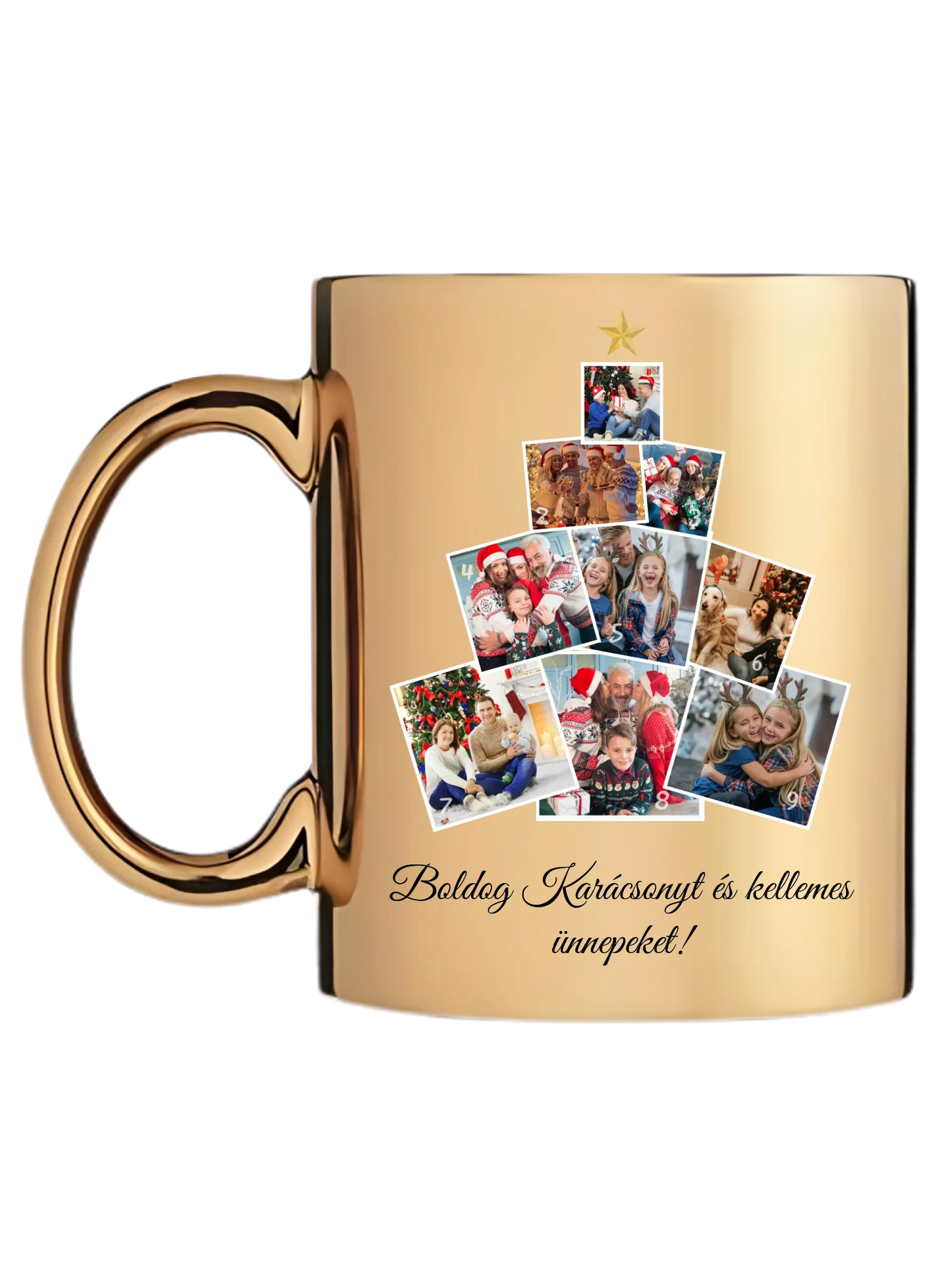 Karácsonyfa fotókollázs - Ajándék Karácsonyra - Fényképes bögre