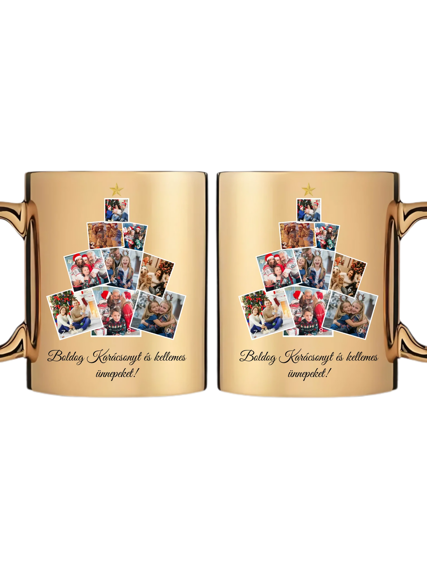 Karácsonyfa fotókollázs - Ajándék Karácsonyra - Fényképes bögre