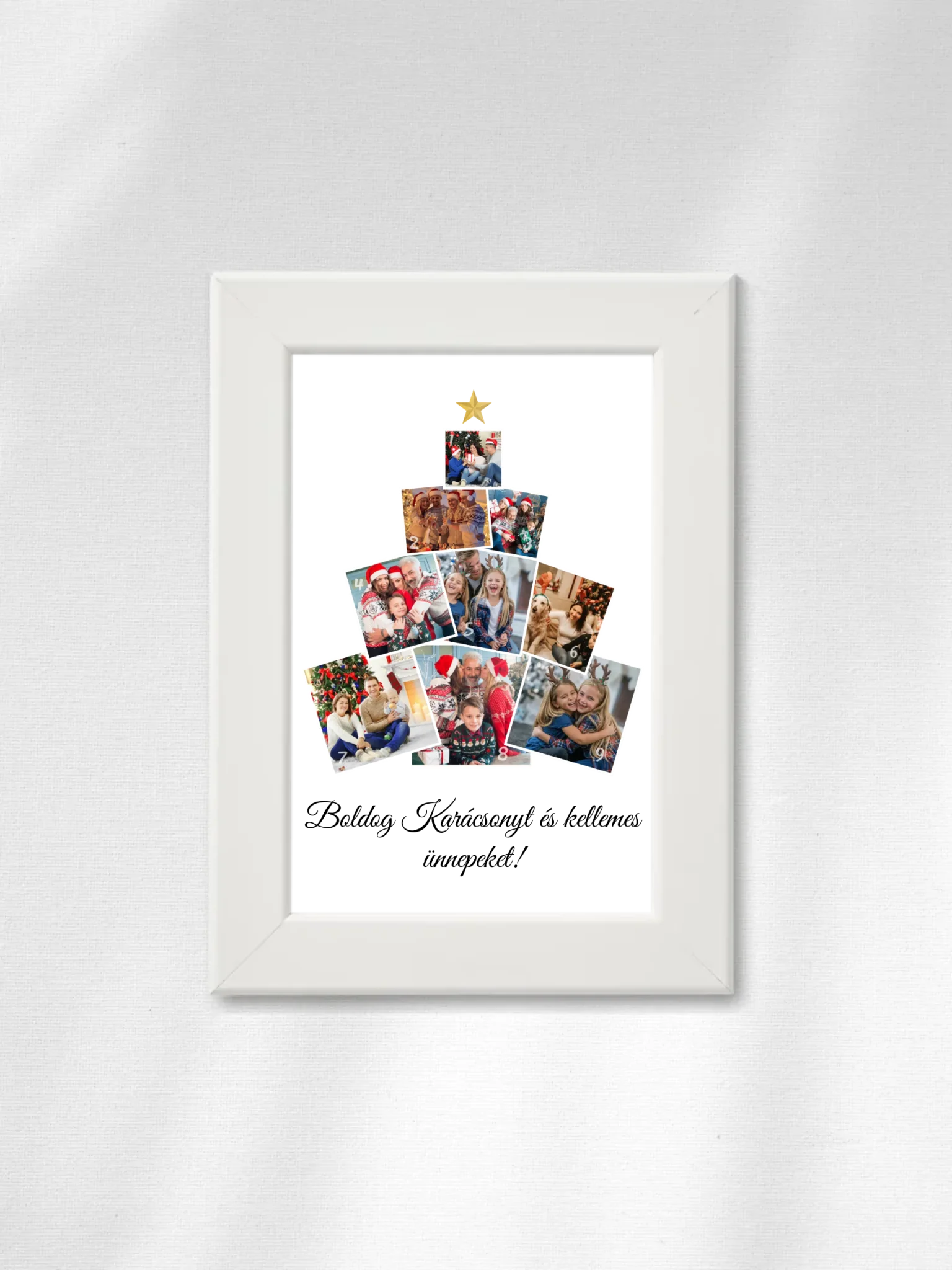 Karácsonyfa fotókollázs - Ajándék Karácsonyra - Fényképes falikép