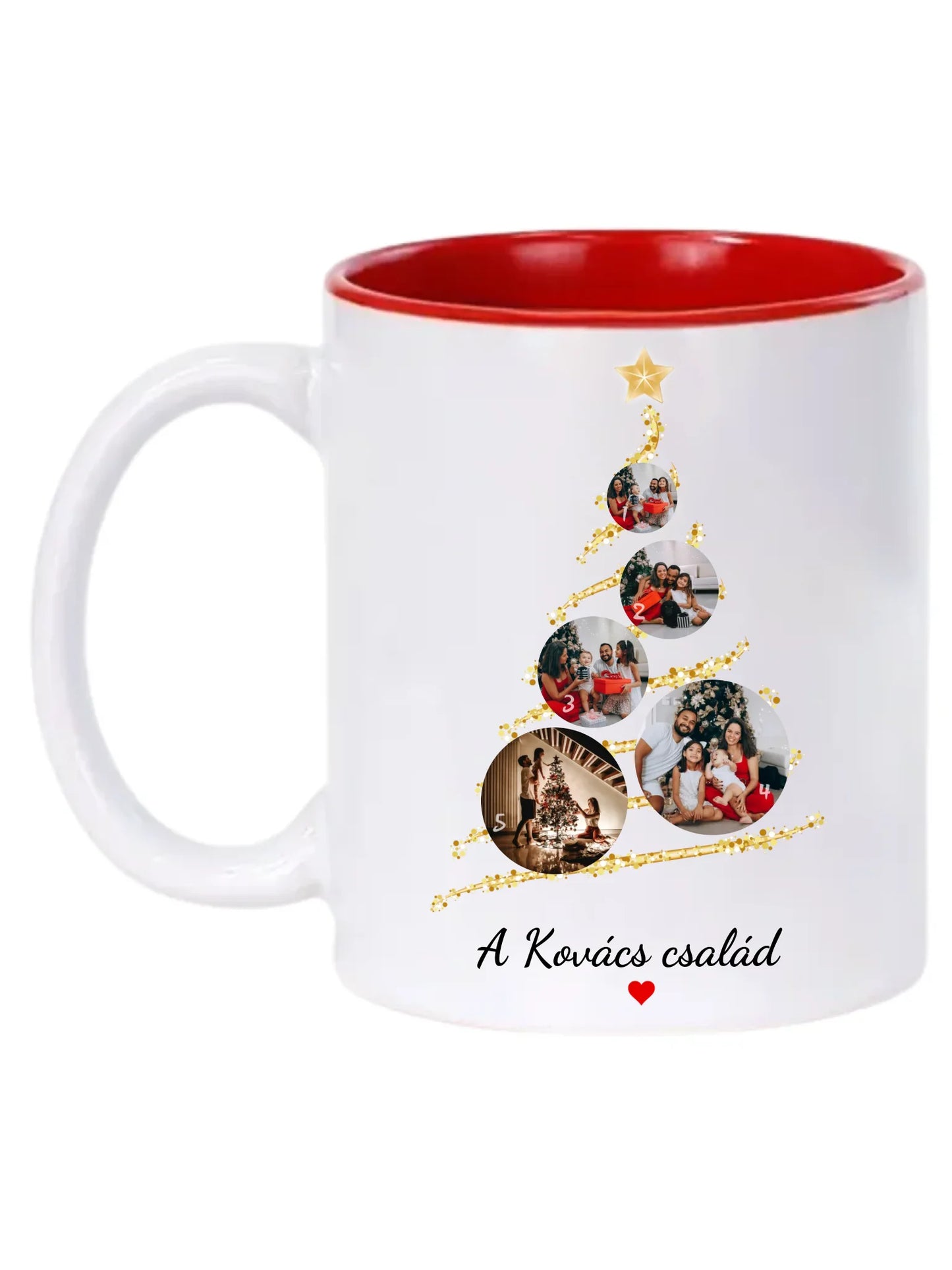 Karácsonyi gömb fotókollázs - Ajándék Karácsonyra - Fényképes bögre