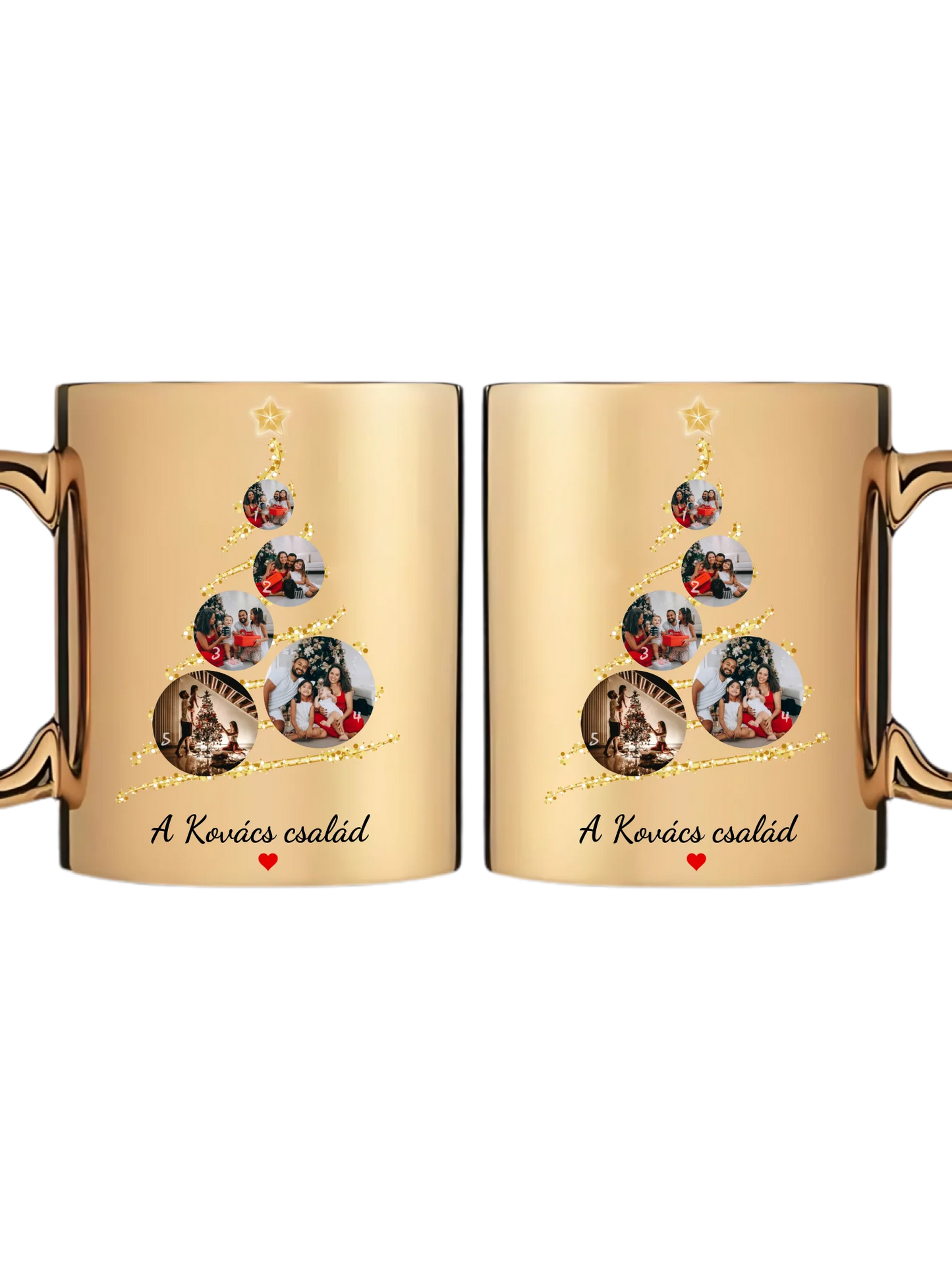 Karácsonyi gömb fotókollázs - Ajándék Karácsonyra - Fényképes bögre