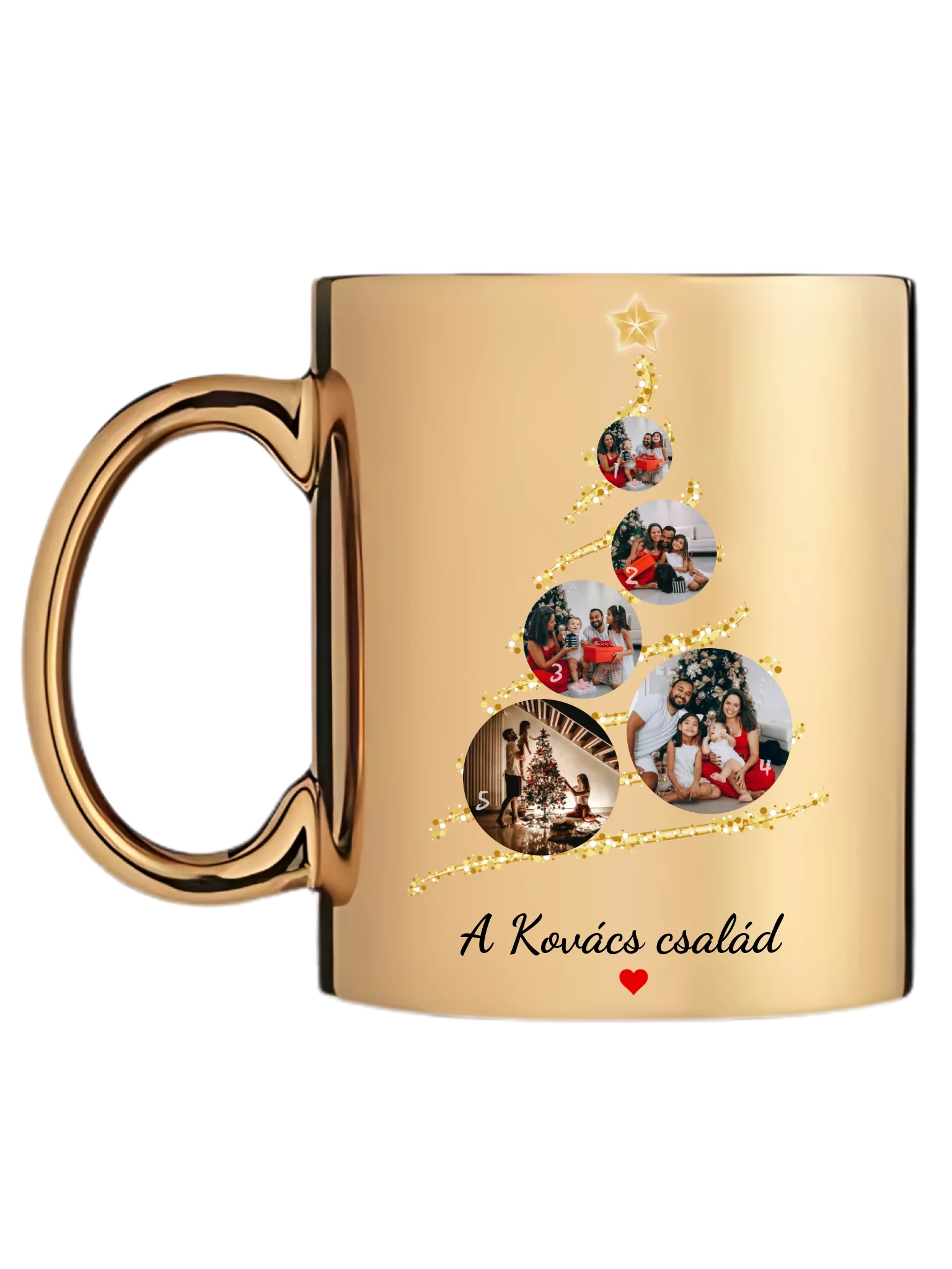Karácsonyi gömb fotókollázs - Ajándék Karácsonyra - Fényképes bögre