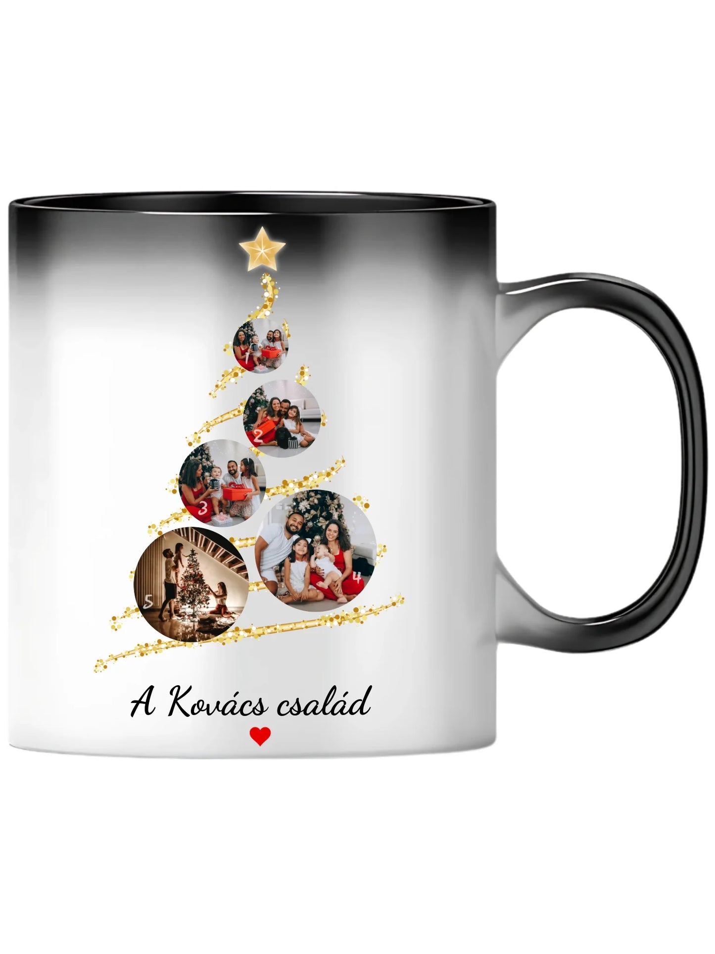 Karácsonyi gömb fotókollázs - Ajándék Karácsonyra - Fényképes bögre