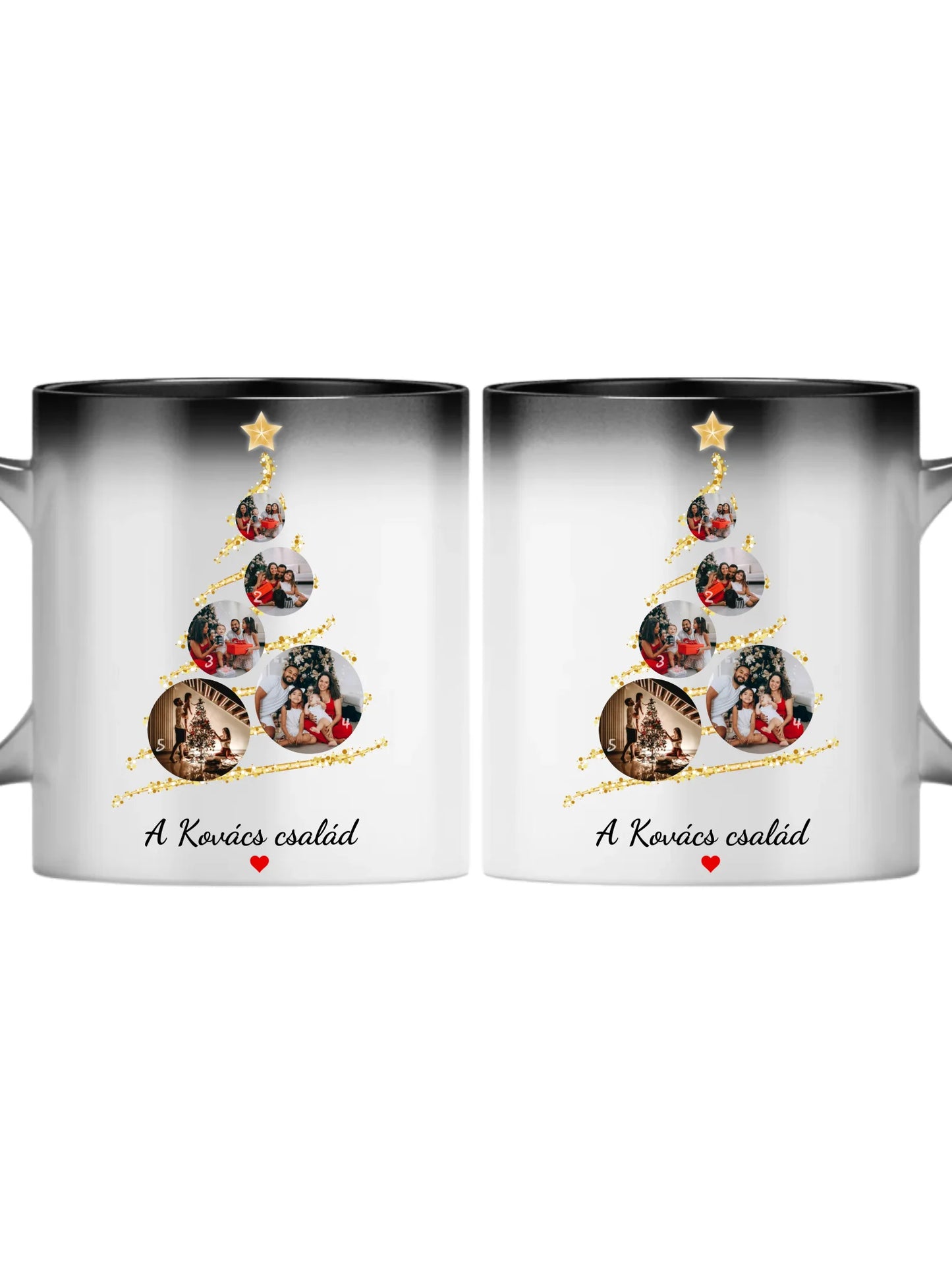 Karácsonyi gömb fotókollázs - Ajándék Karácsonyra - Fényképes bögre