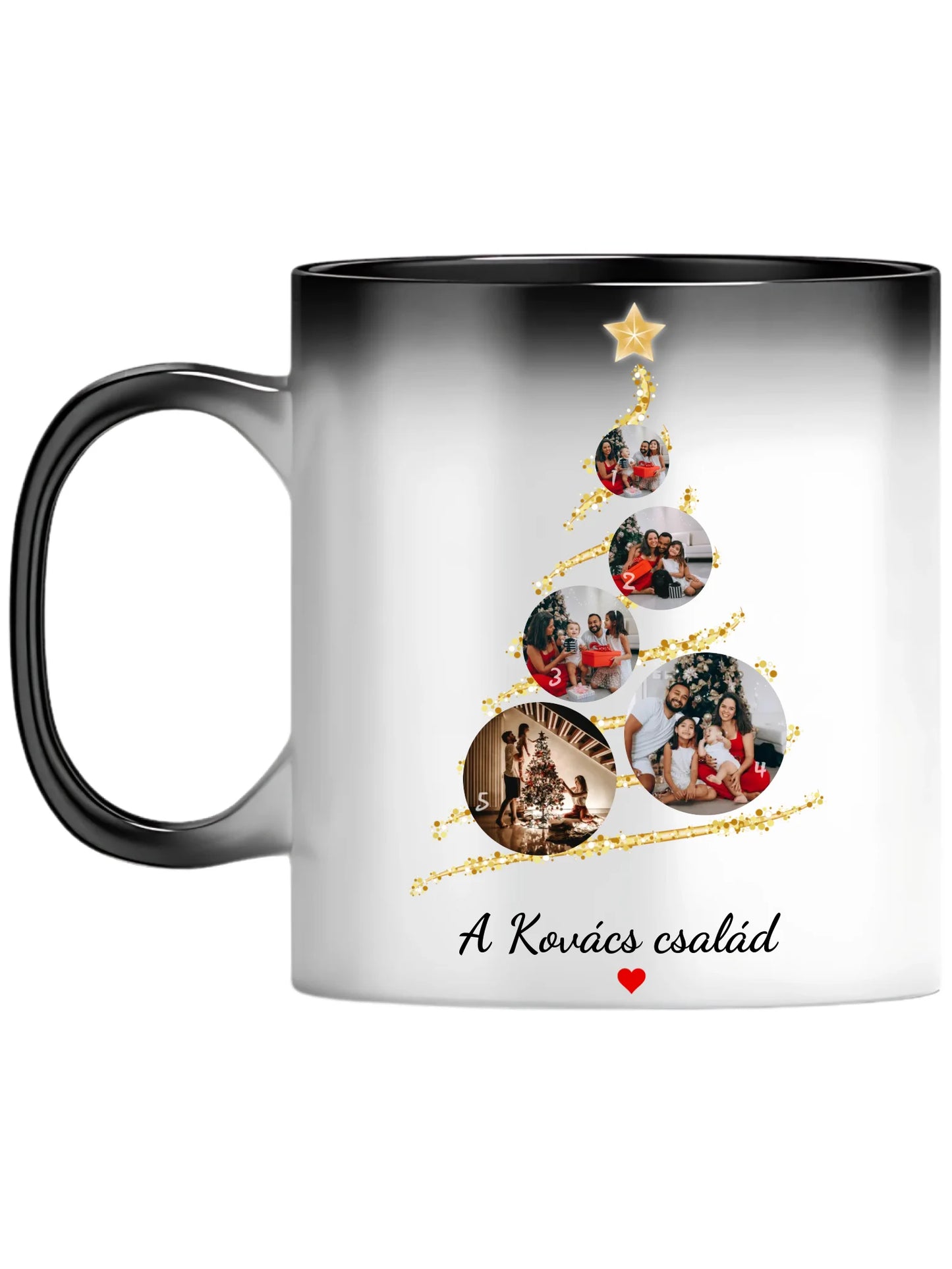 Karácsonyi gömb fotókollázs - Ajándék Karácsonyra - Fényképes bögre