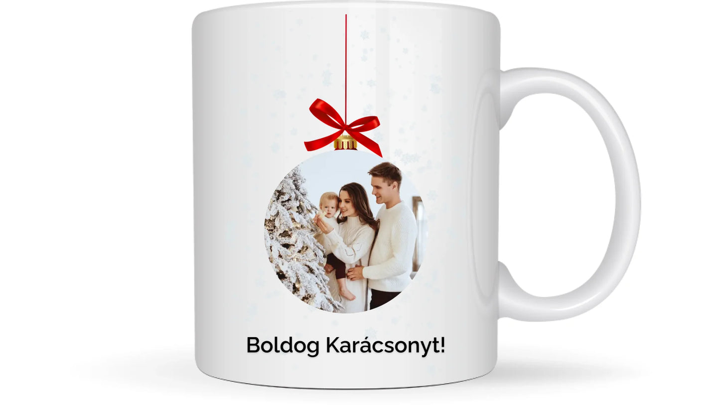Fényképes karácsonyfadísz - Ajándék Karácsonyra - Fényképes bögre