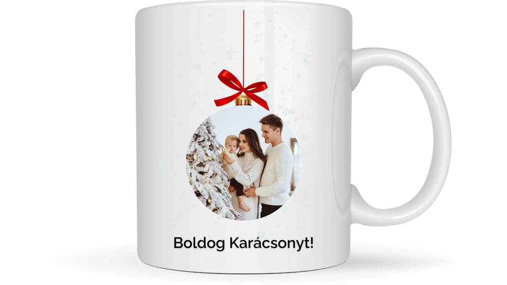 Fényképes karácsonyfadísz - Ajándék Karácsonyra - Fényképes bögre