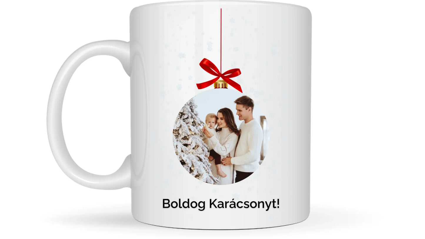 Fényképes karácsonyfadísz - Ajándék Karácsonyra - Fényképes bögre
