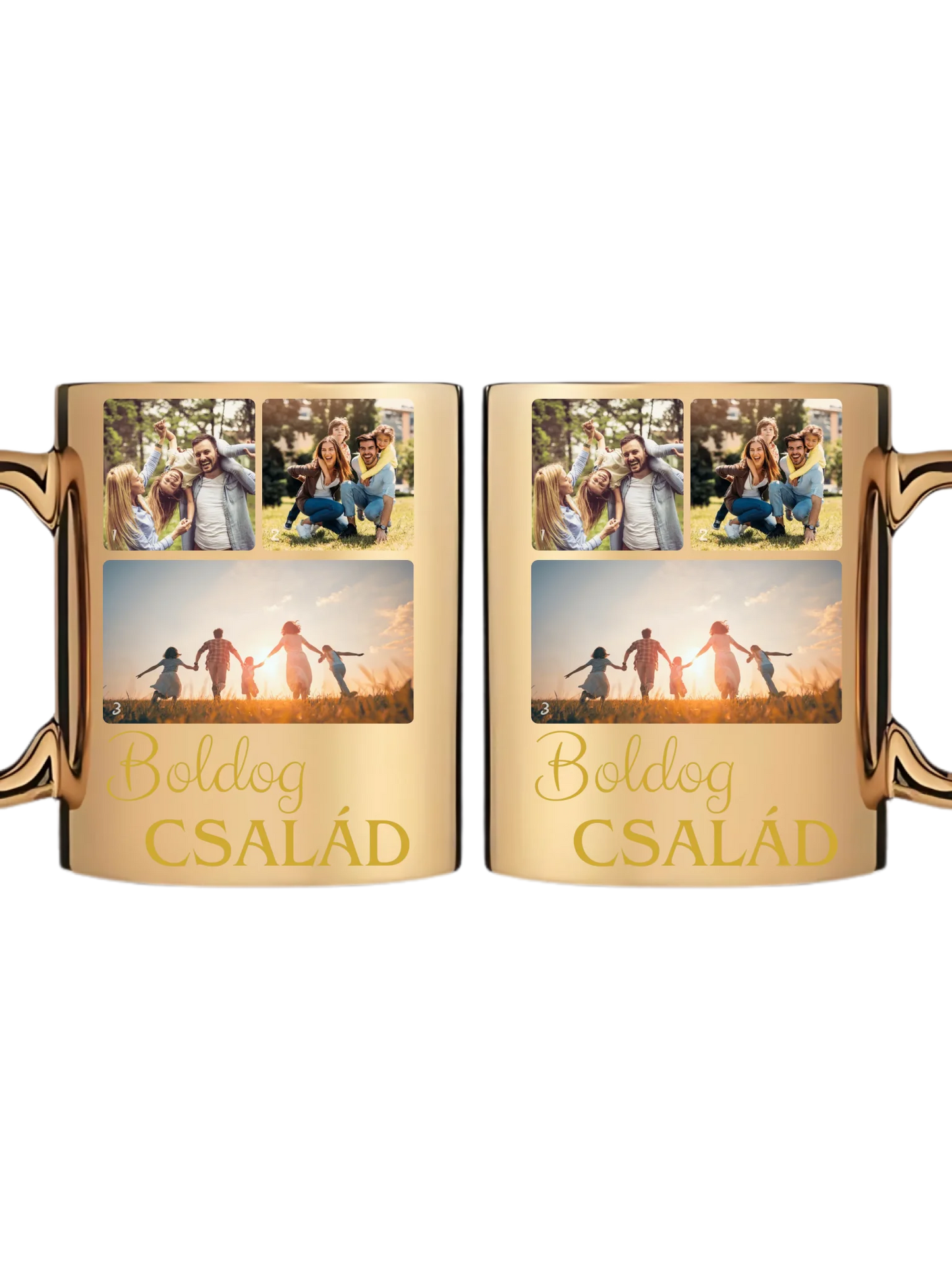 Boldog család fotókollázs – Ajándék Családnak - Fényképes bögre