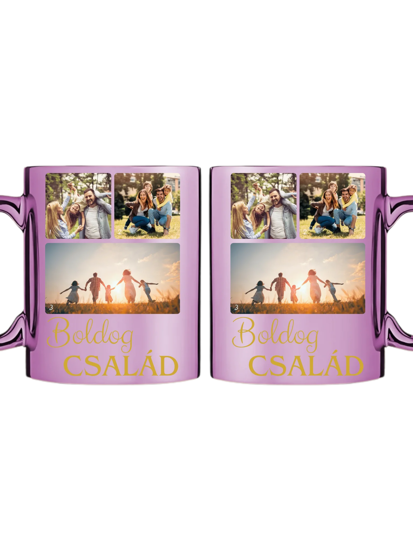 Boldog család fotókollázs – Ajándék Családnak - Fényképes bögre
