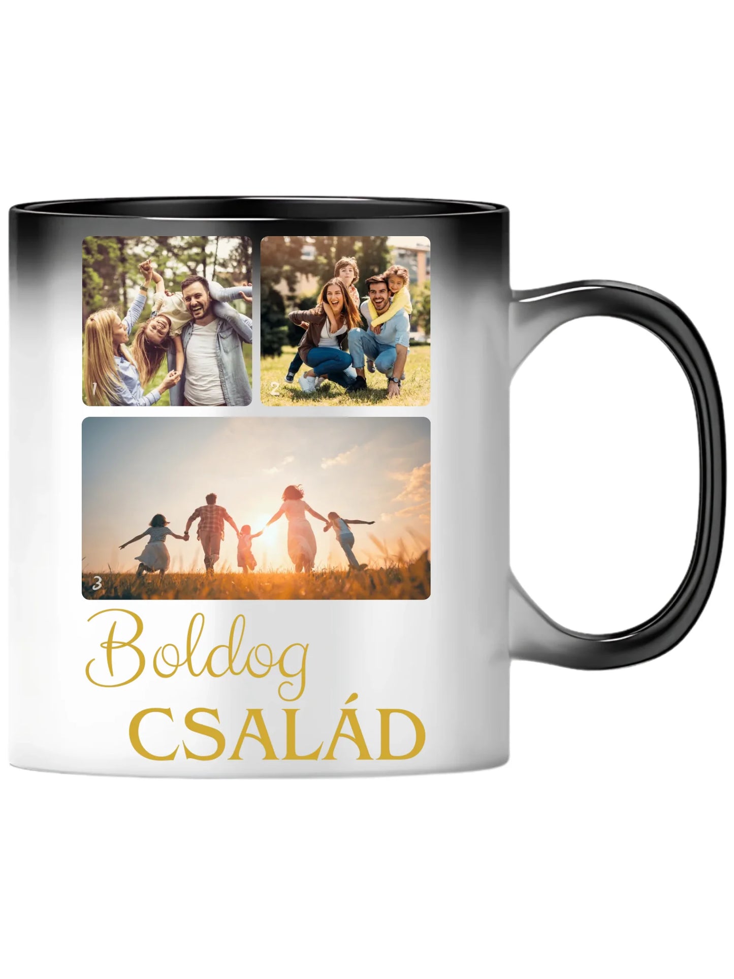 Boldog család fotókollázs – Ajándék Családnak - Fényképes bögre