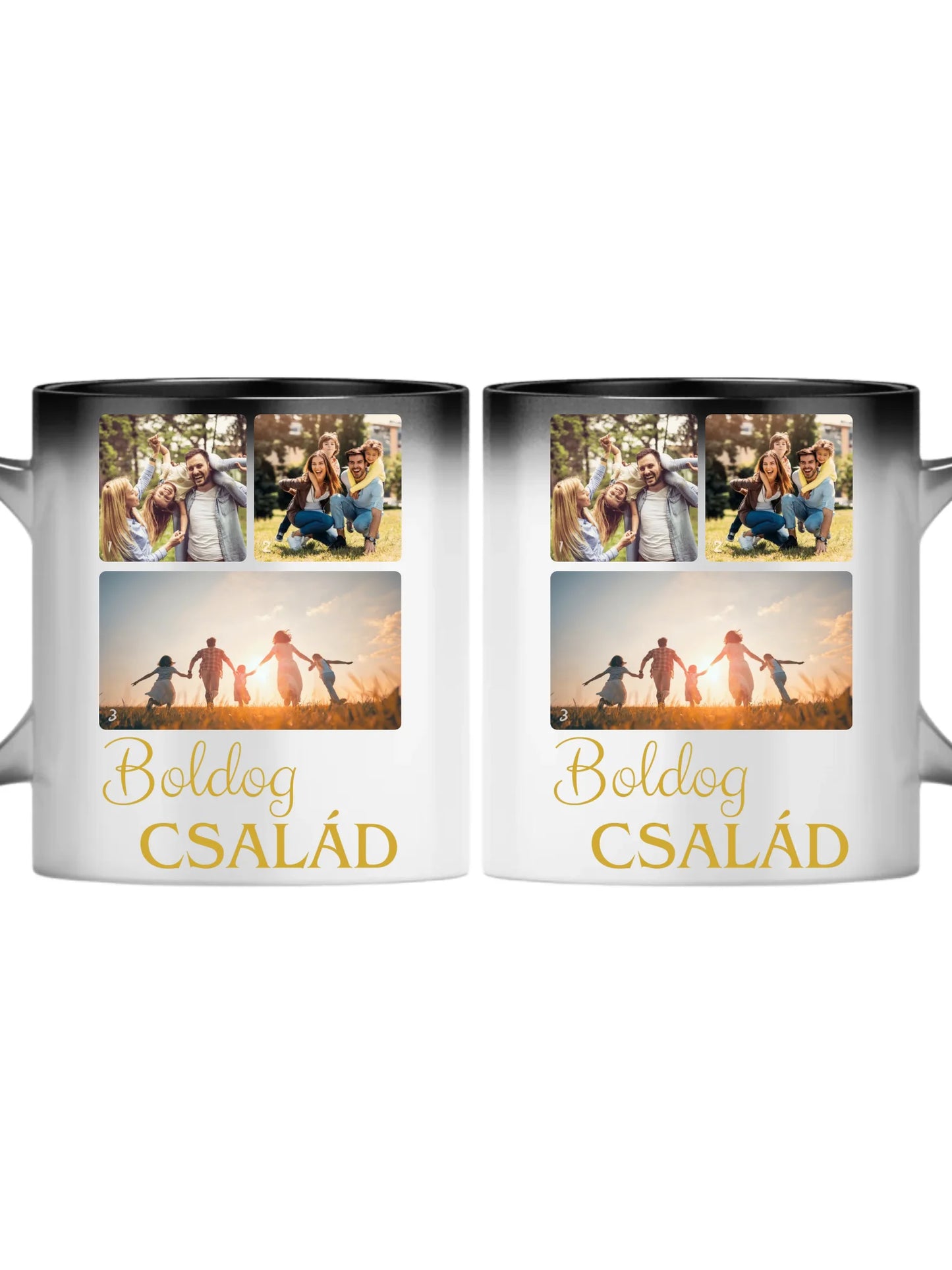 Boldog család fotókollázs – Ajándék Családnak - Fényképes bögre