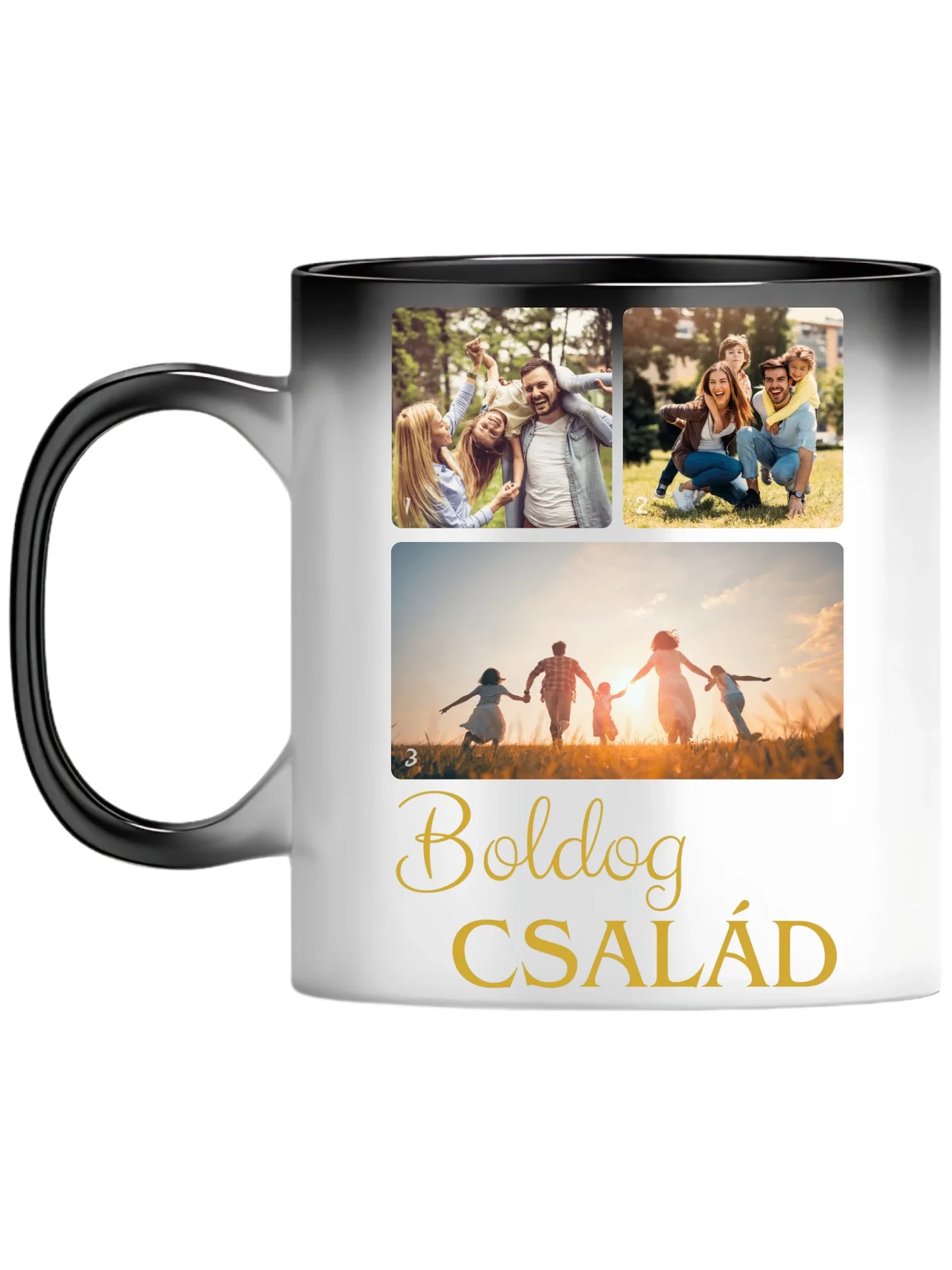 Boldog család fotókollázs – Ajándék Családnak - Fényképes bögre