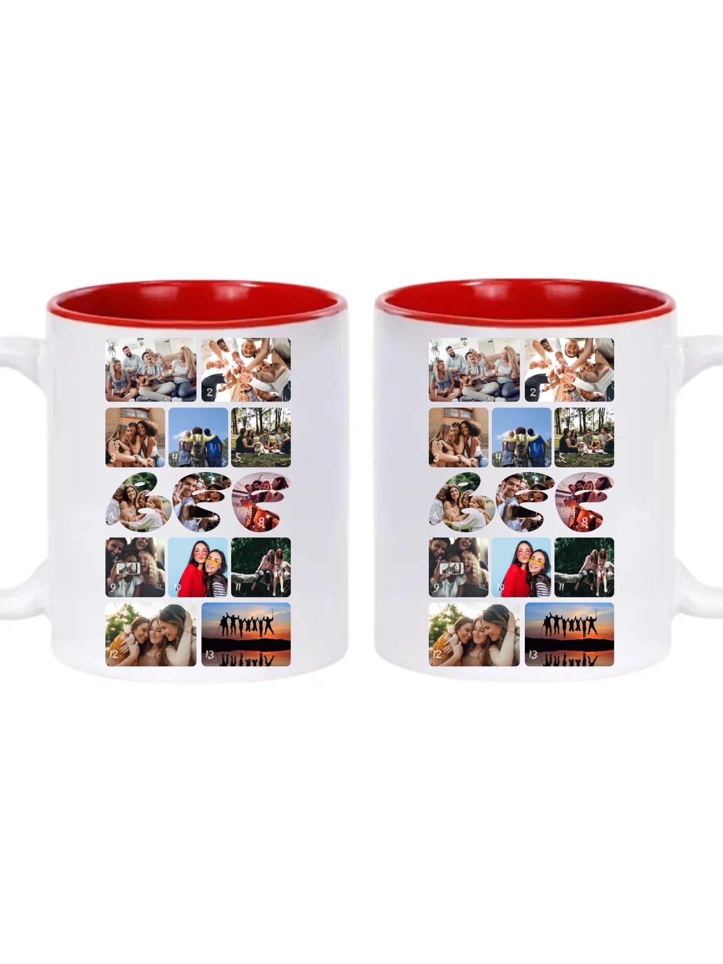 Barátság fotókollázs - Ajándék Barátoknak - Fényképes bögre