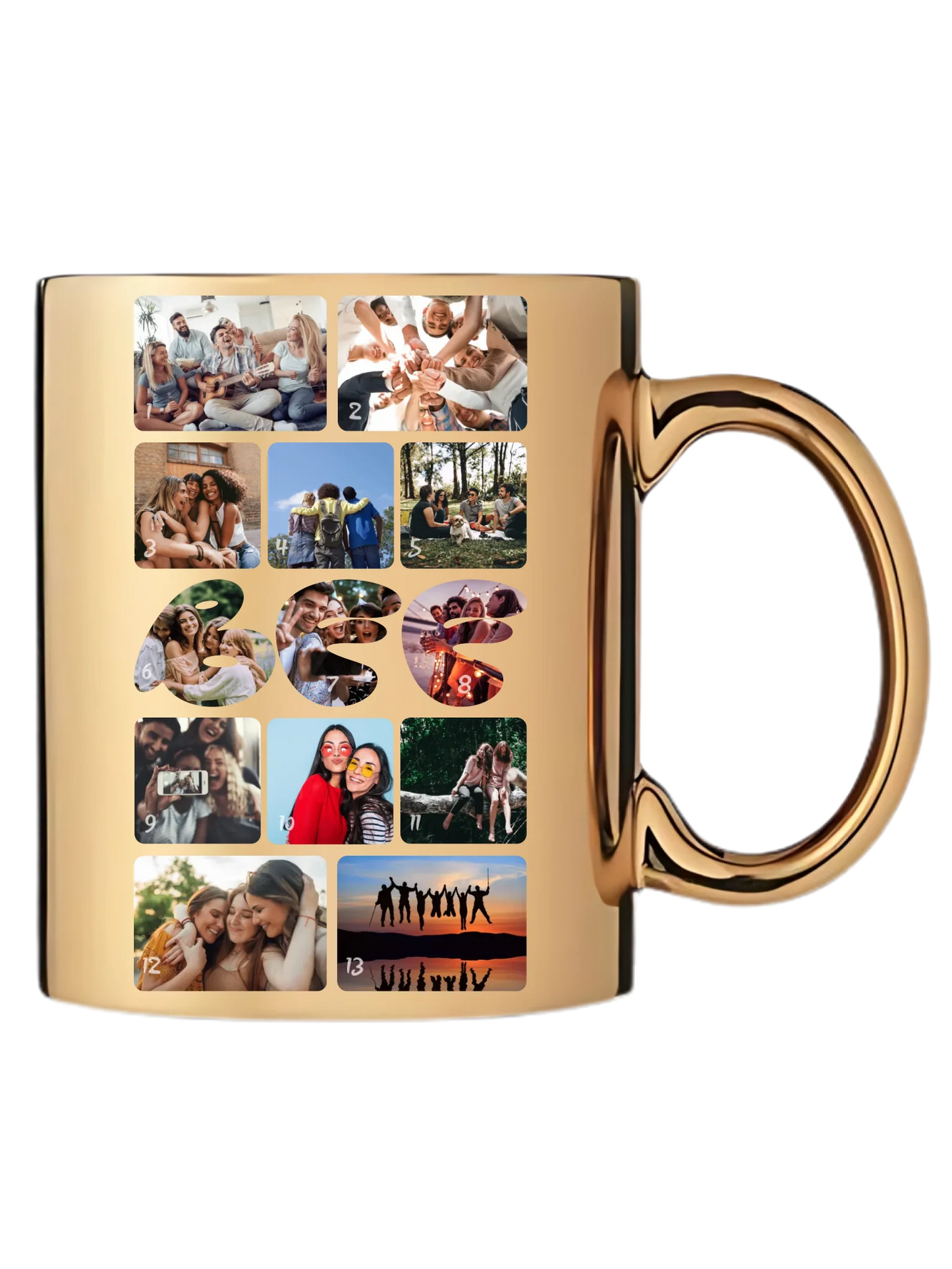 Barátság fotókollázs - Ajándék Barátoknak - Fényképes bögre