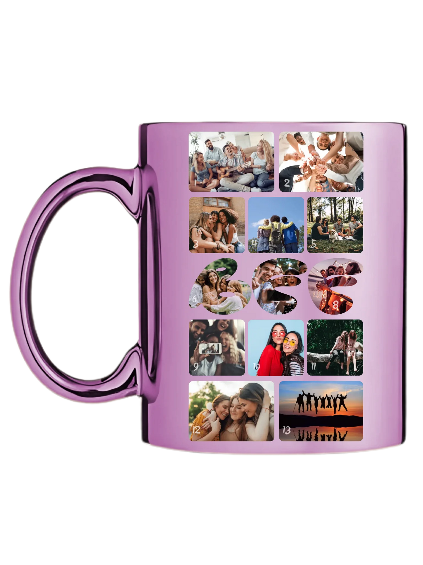 Barátság fotókollázs - Ajándék Barátoknak - Fényképes bögre