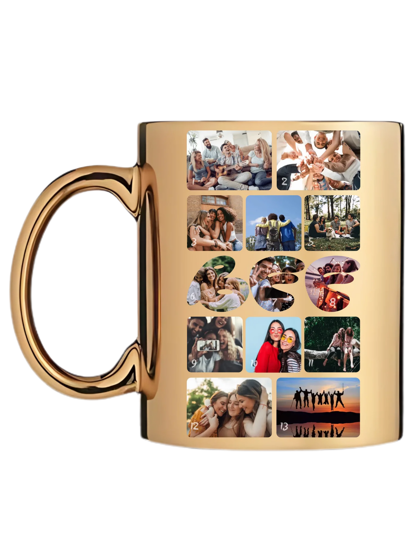 Barátság fotókollázs - Ajándék Barátoknak - Fényképes bögre