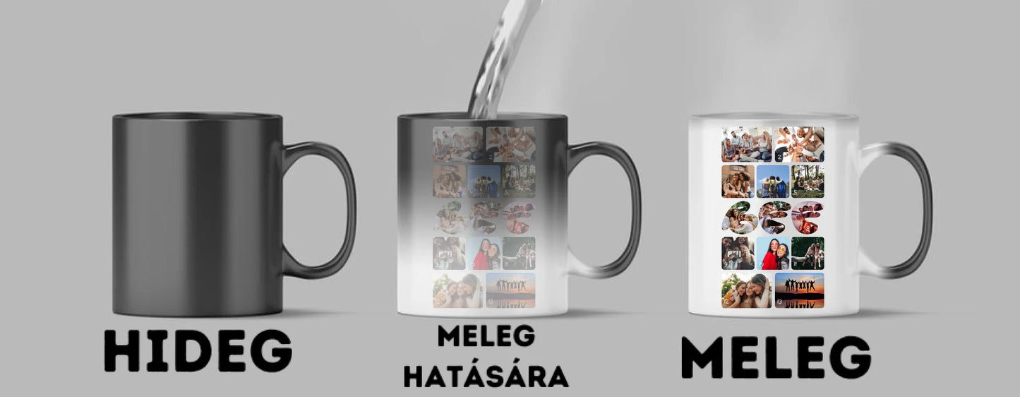 Barátság fotókollázs - Ajándék Barátoknak - Fényképes bögre