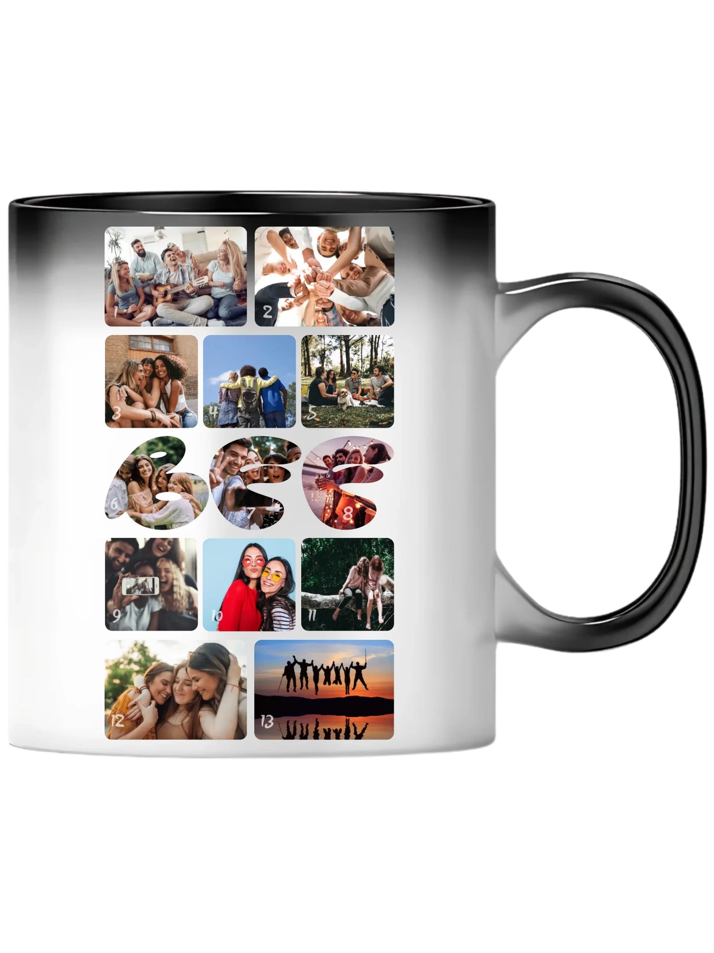 Barátság fotókollázs - Ajándék Barátoknak - Fényképes bögre