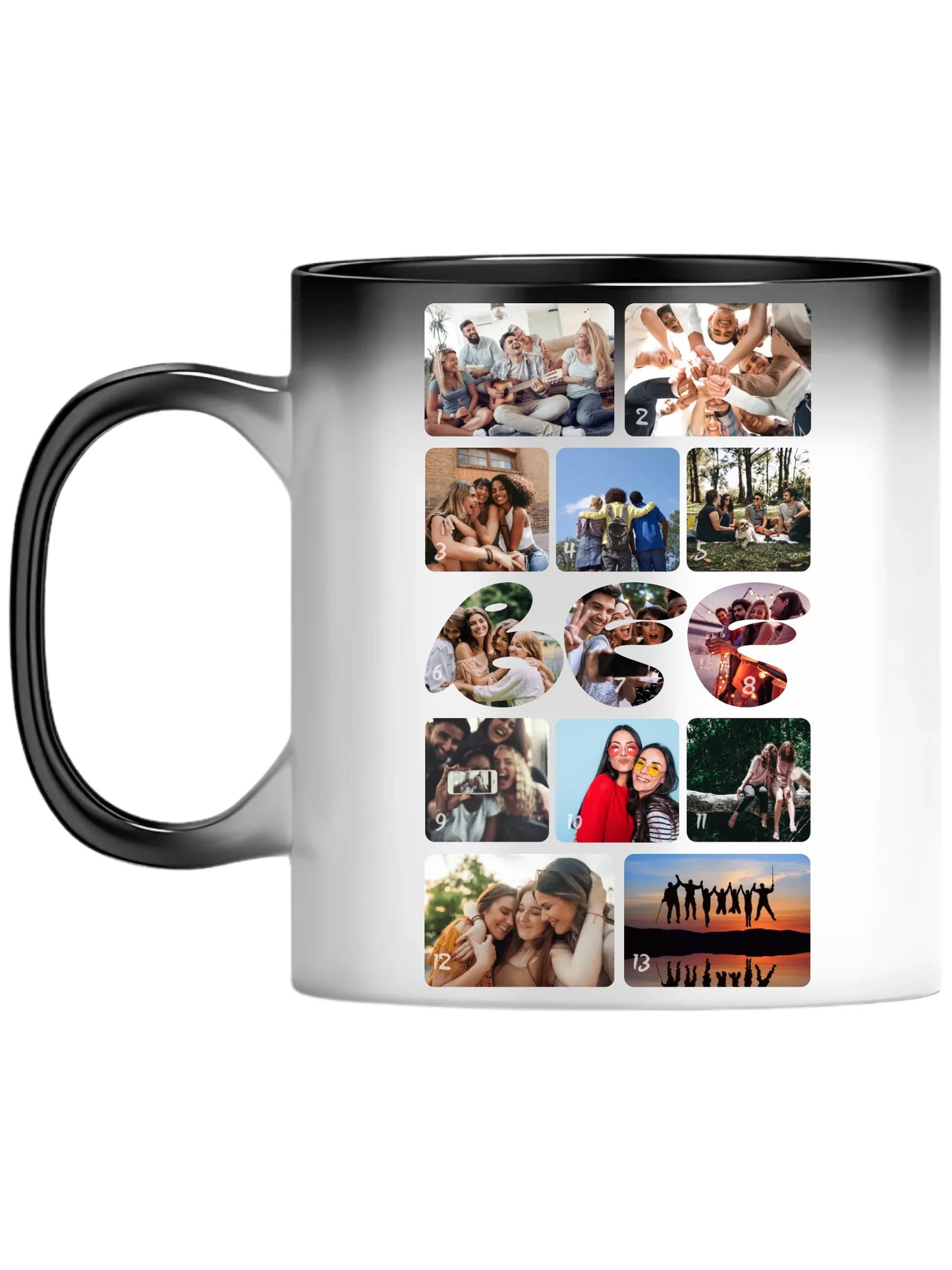 Barátság fotókollázs - Ajándék Barátoknak - Fényképes bögre