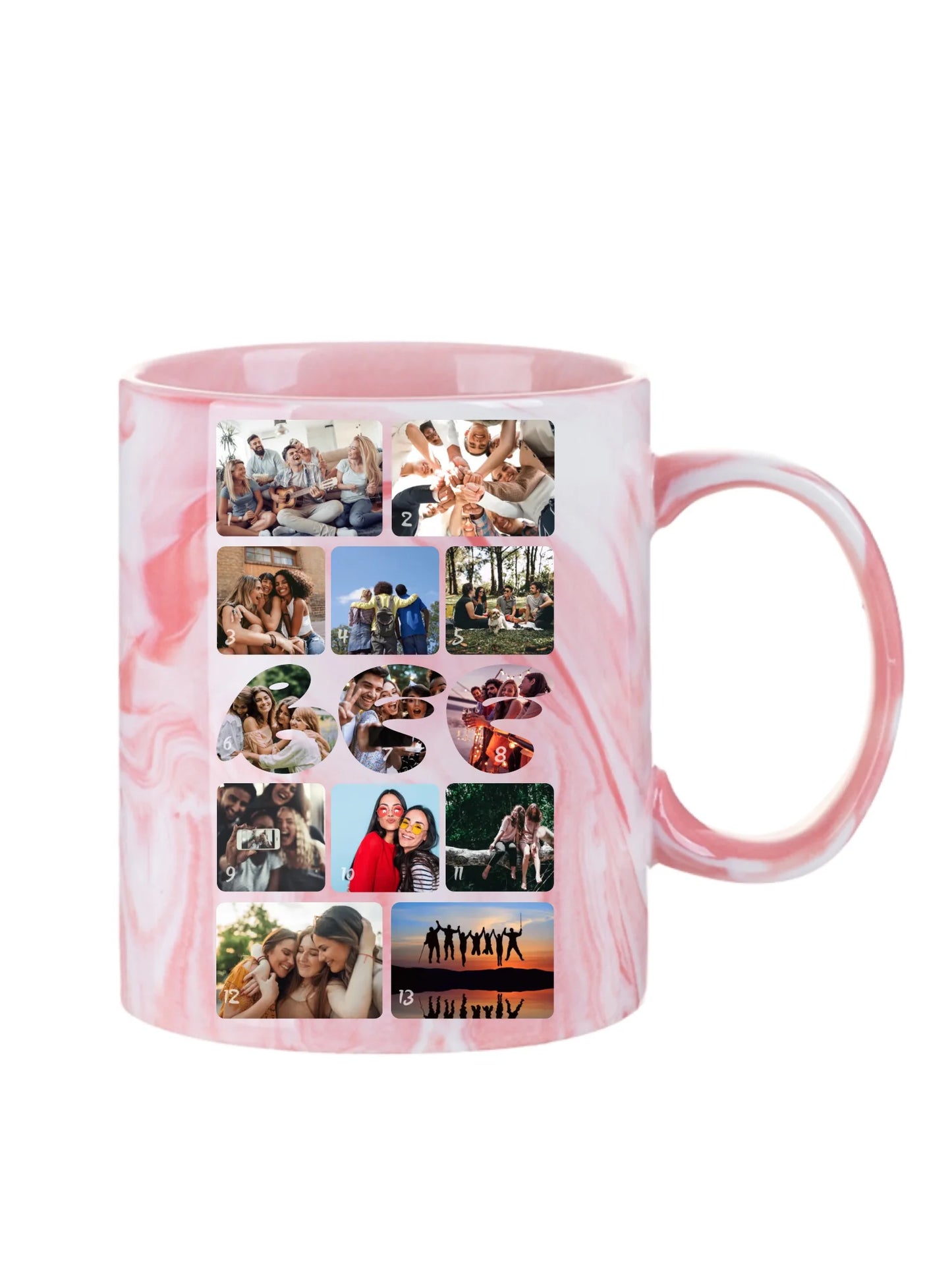 Barátság fotókollázs - Ajándék Barátoknak - Fényképes bögre