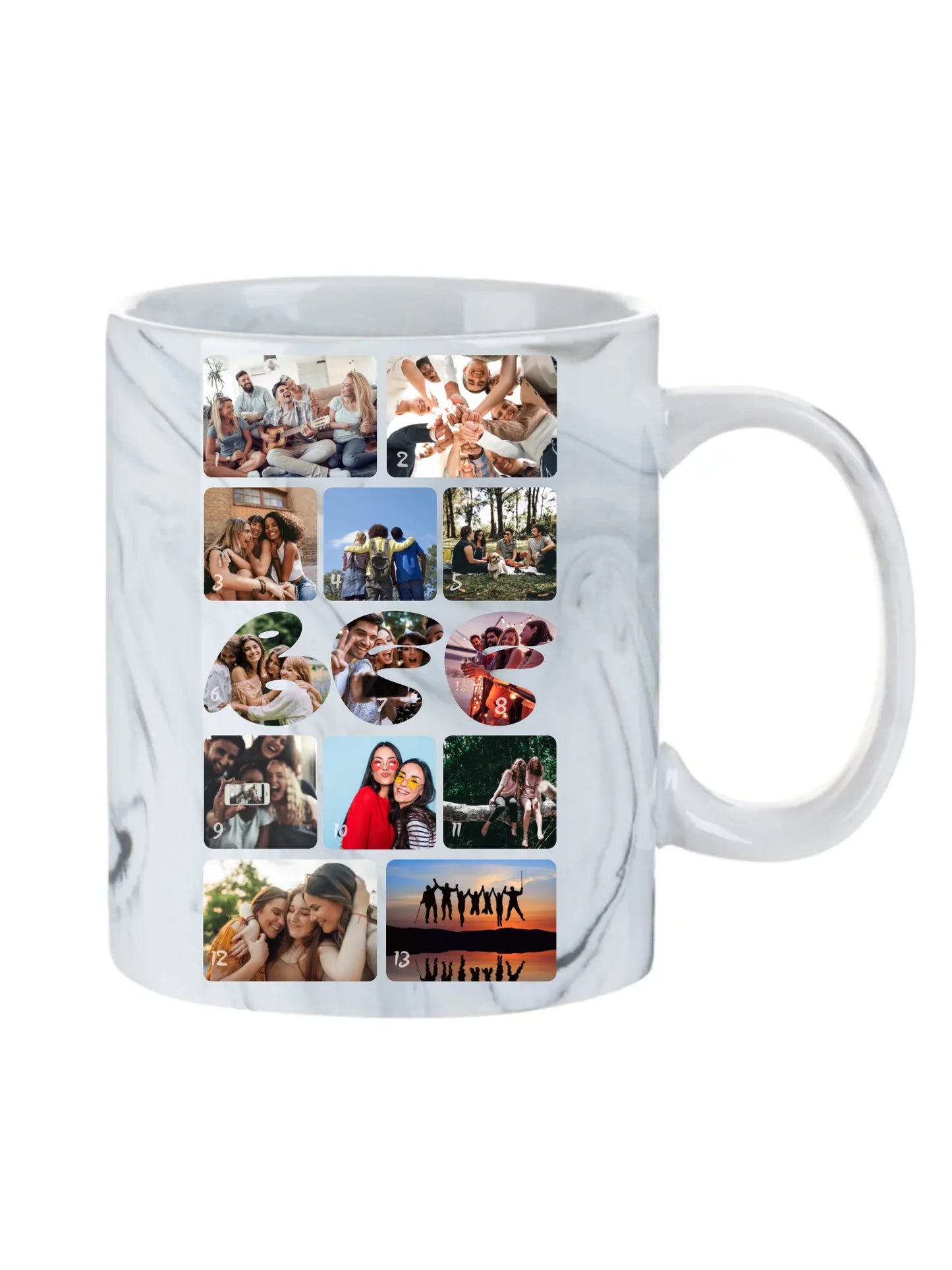 Barátság fotókollázs - Ajándék Barátoknak - Fényképes bögre