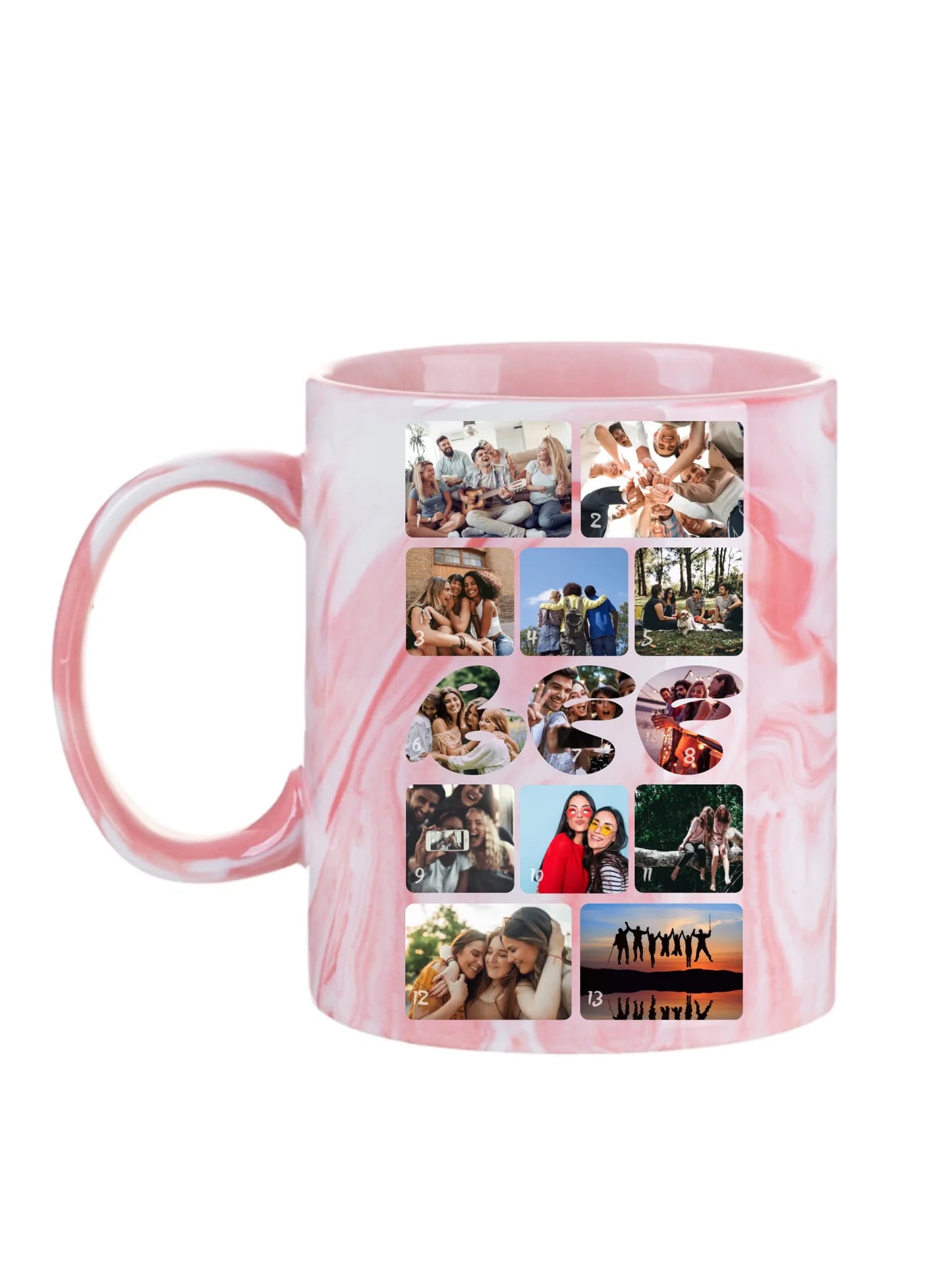 Barátság fotókollázs - Ajándék Barátoknak - Fényképes bögre