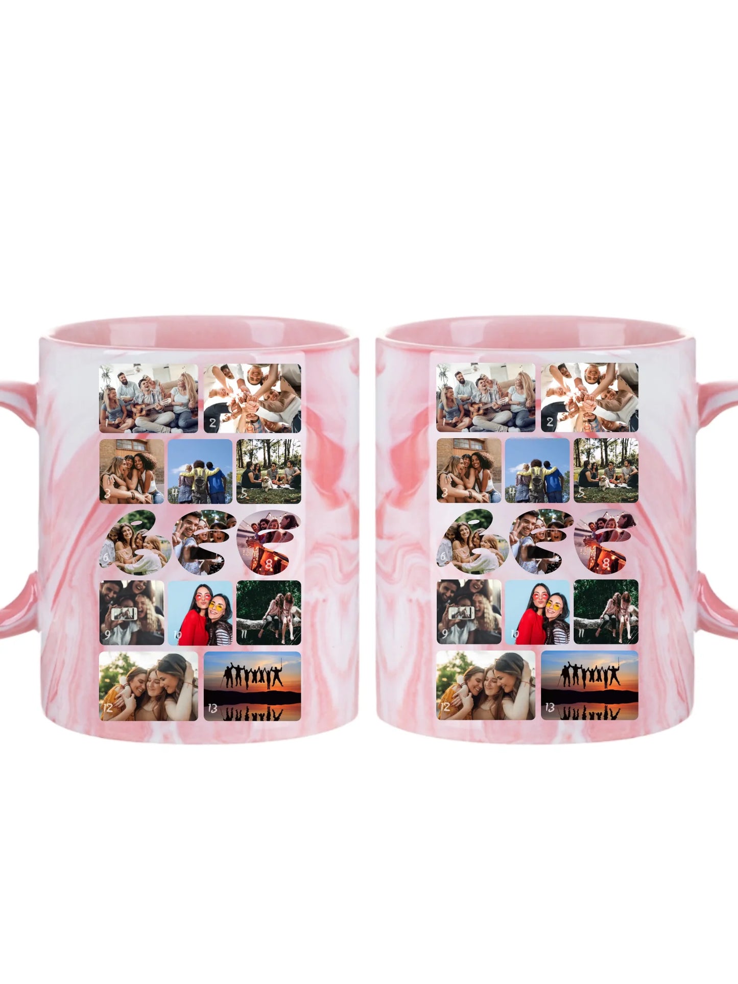 Barátság fotókollázs - Ajándék Barátoknak - Fényképes bögre