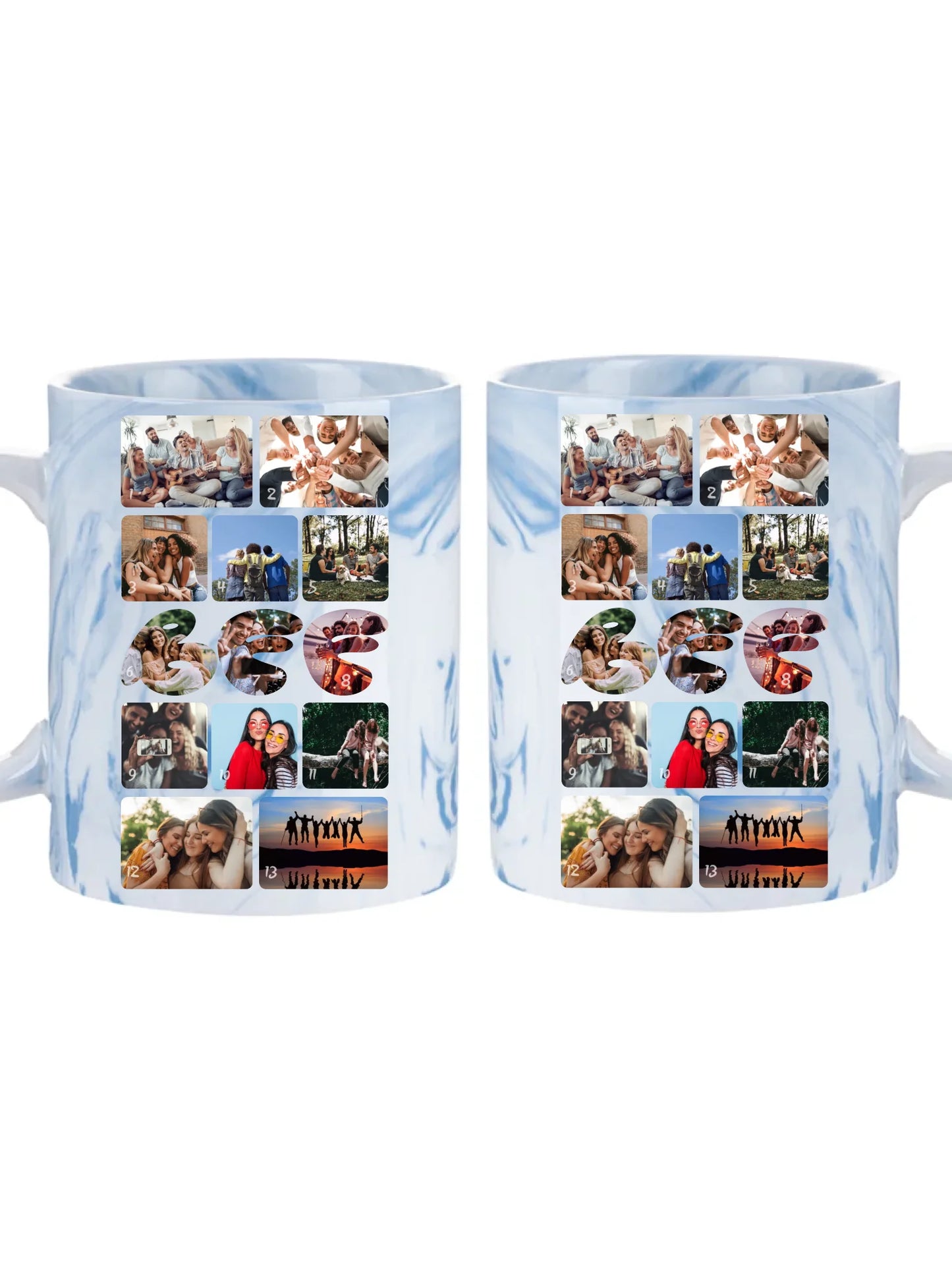 Barátság fotókollázs - Ajándék Barátoknak - Fényképes bögre