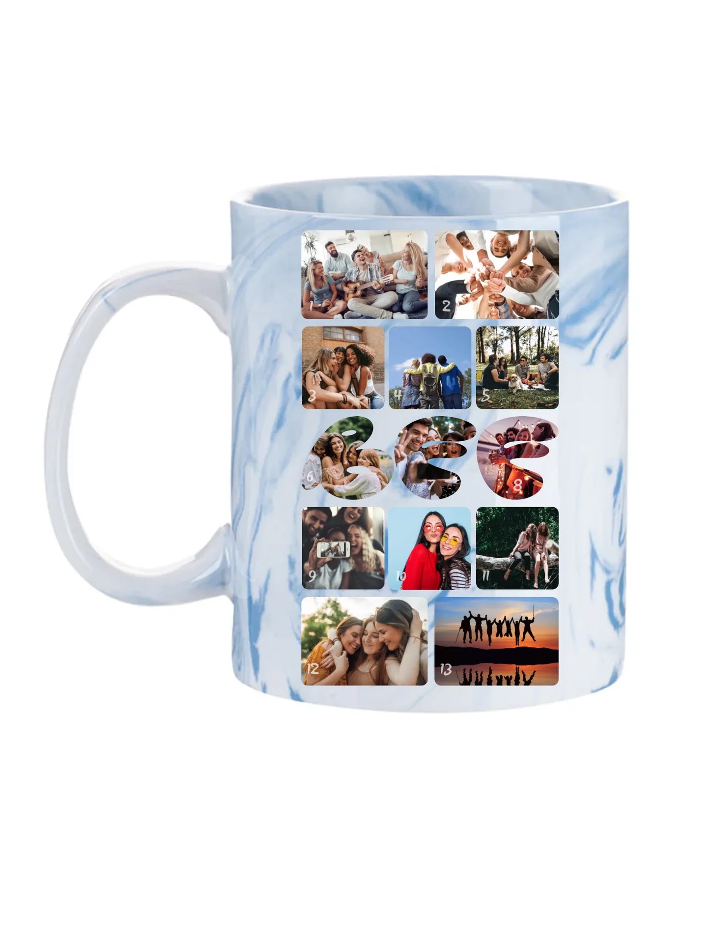 Barátság fotókollázs - Ajándék Barátoknak - Fényképes bögre